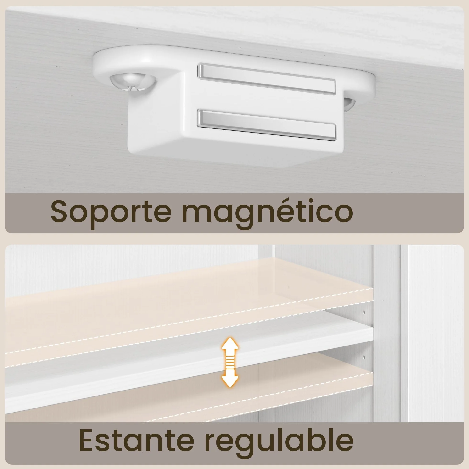 Bealife Armario de Baño 60x30x108 cm con 2 Puertas y 2 Cajones, Estante Ajustable, Blanco
