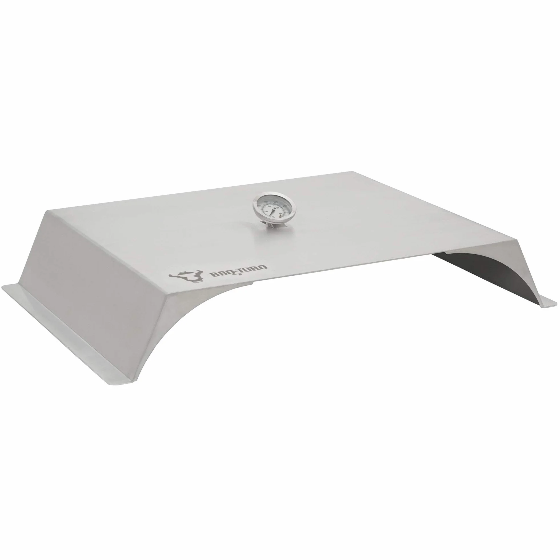 BBQ-Toro Tapa con Termómetro 56 x 39 cm Acero Inoxidable Para Hornear Pizza Parrilla de Gas Barbacoa