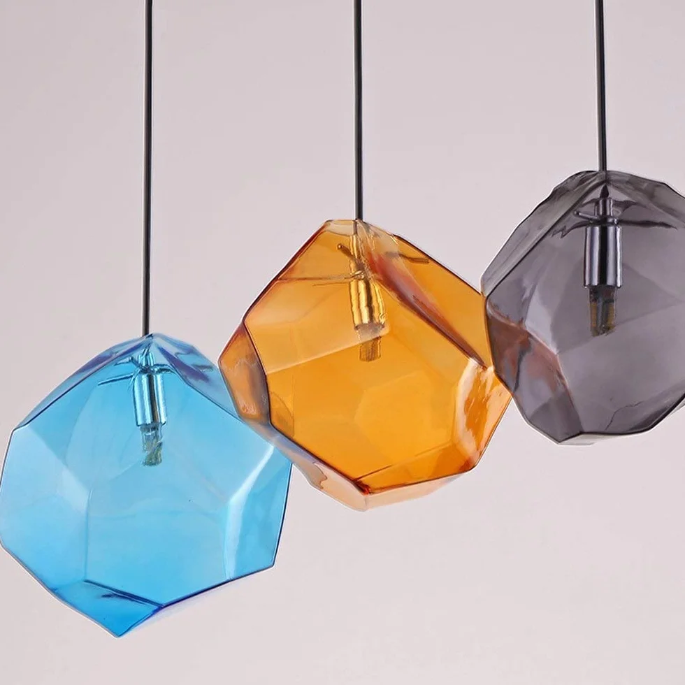 Lámpara de Techo, Lámpara de Techo LED de Vidrio Creativa for Dormitorio, Oficina, cafetería, Restaurante, galería de Arte, Halloween, Navidad(Gray)