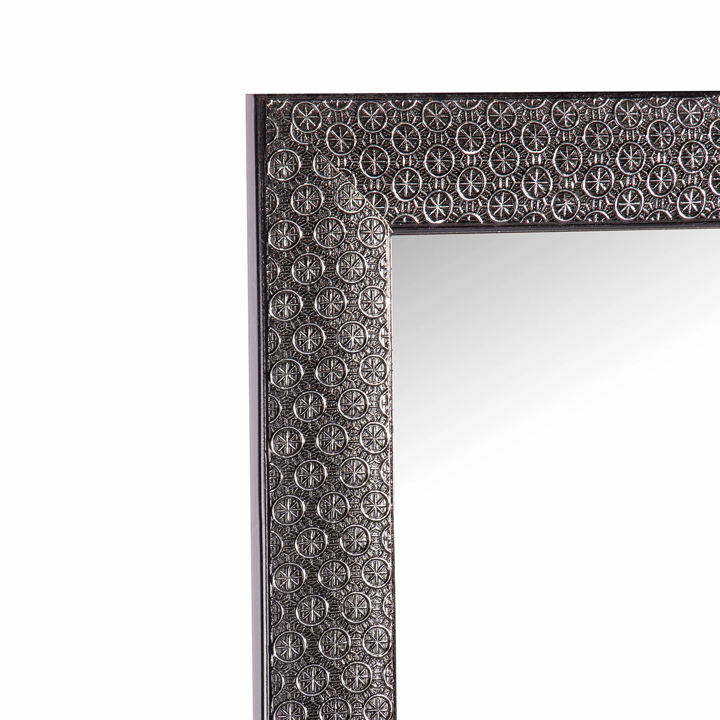 duehome Espejo Rectangular de Pie, Espejo Alto, Cardiff, Negro, 146.5 cm Alto x 38.5 cm Ancho