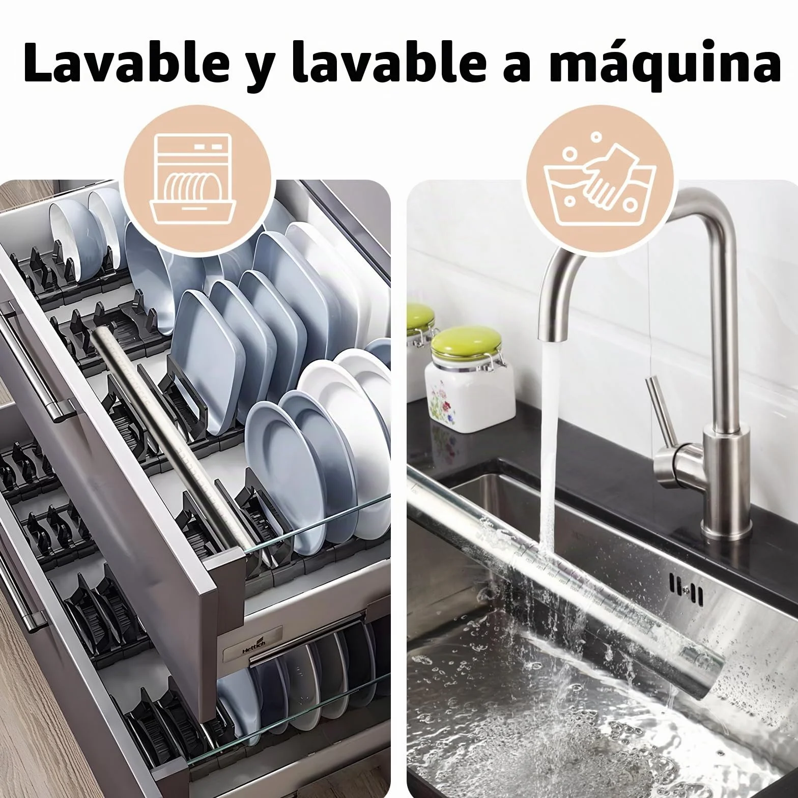 Rodillo Amasar Acero Inoxidable con 5 Discos Ajustables Anillo Grosor, Accesorios Horneado Fondant Pastelería Pizza Pastas 40 cm