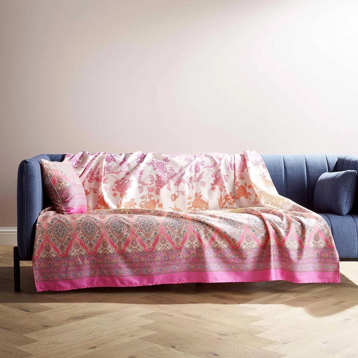 Bassetti AGRIGENTO 9322039 - Foulard de algodón 100% en Color Beige 41, Dimensiones: 270 x 270 cm