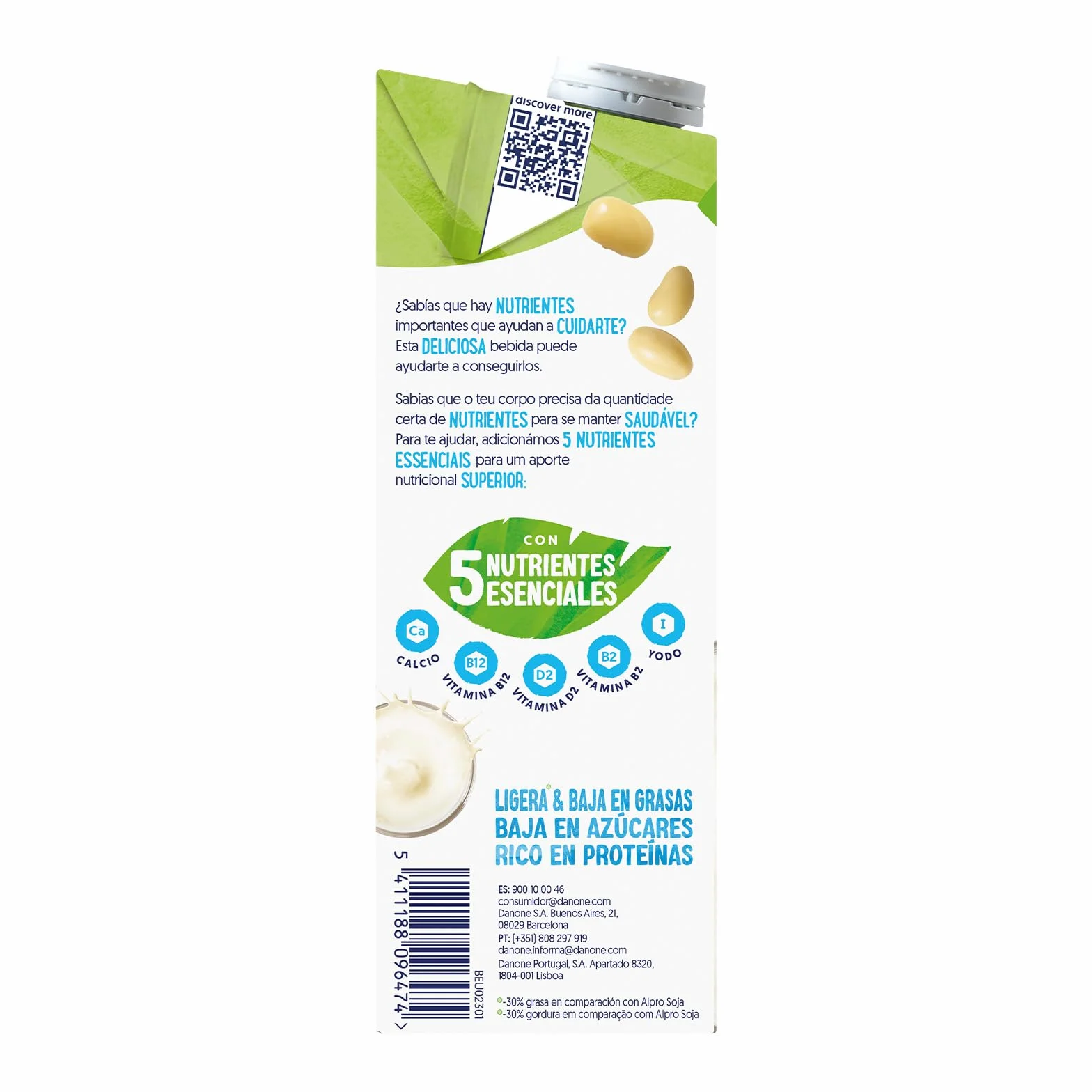Alpro Bebida Vegetal de Soja Ligera Pack 6 x 1L