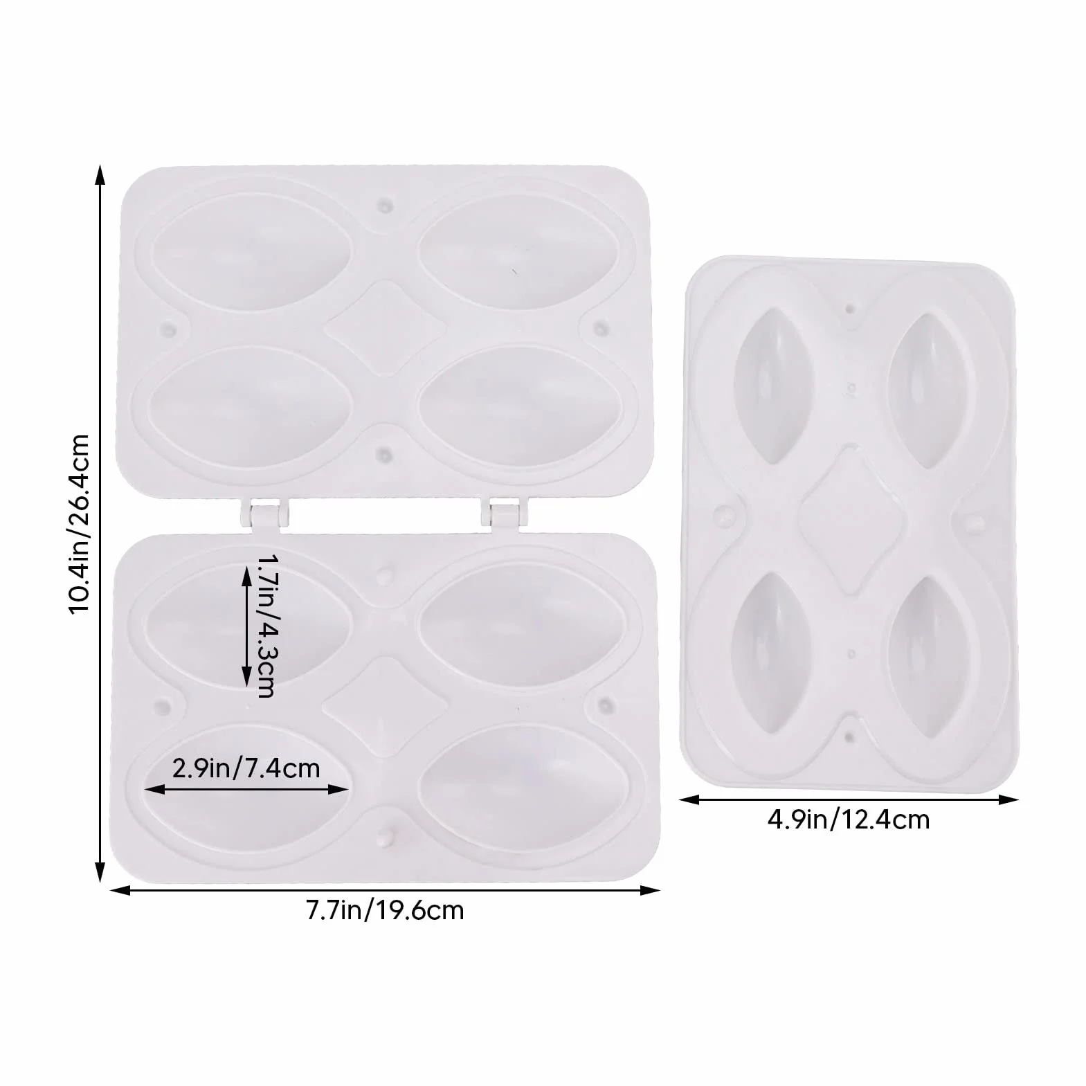 Molde para Hacer Rollos Kibbeh 7,4 cm, Herramienta de Prensa Manual, Accesorio de Cocina (4 Rejillas)