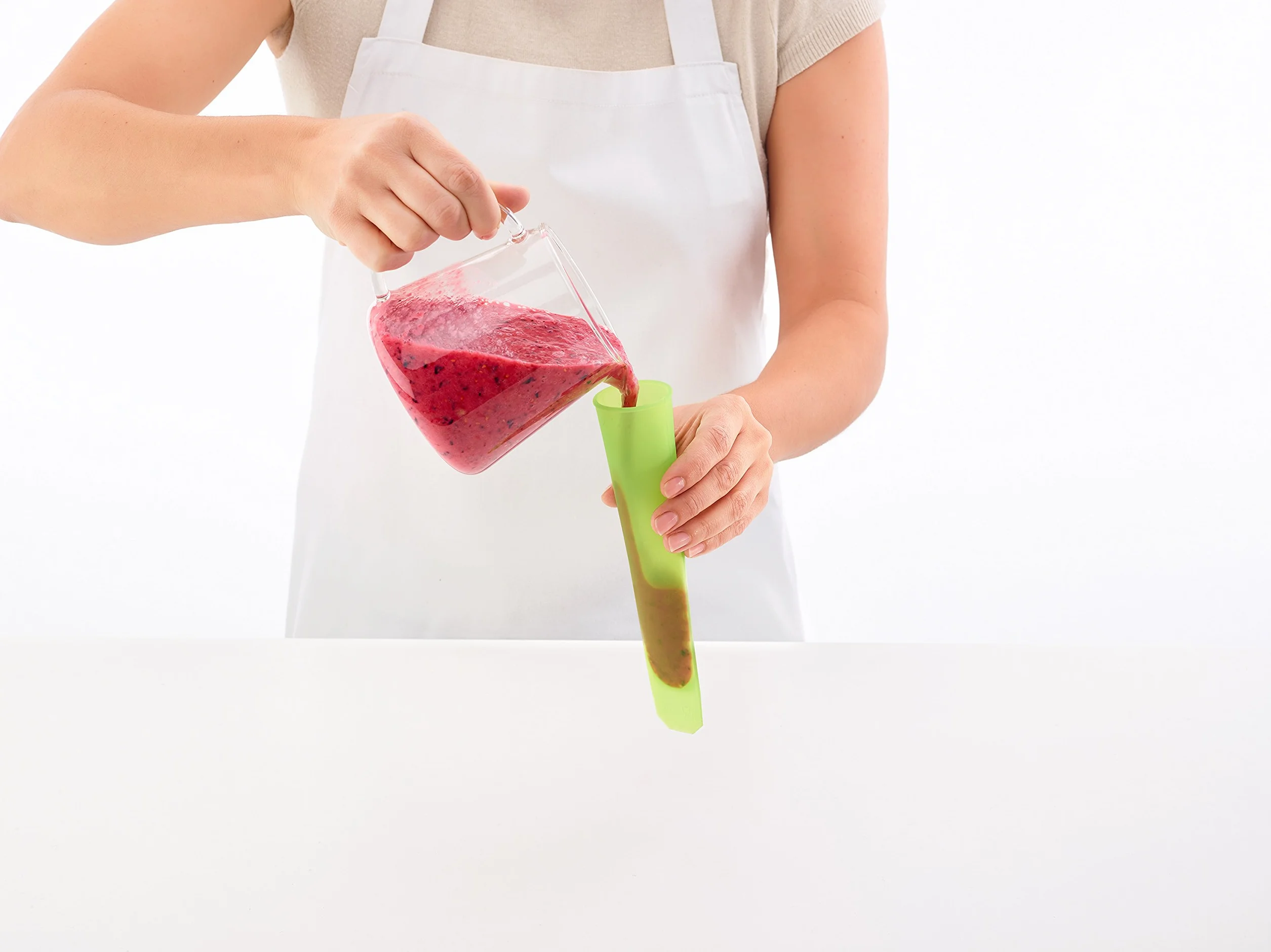 Lékué Ice Pop moldes de helado de tubo silicona platino 4x4,8x20,2 cm multicolor