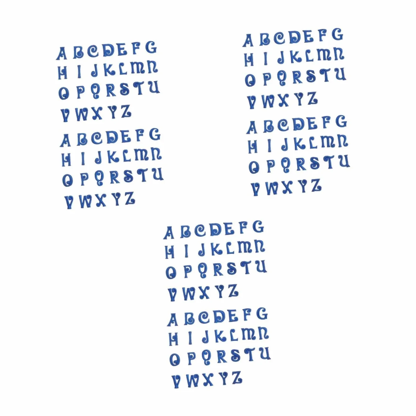 OSALADI 3 Series 3 Juegos De Parches De Tela Con Bordado De Letras Pegatinas Para Espinillas Parches De Reparación Parches De Letras Universitarias Parches Personalizados 52 piezas x 3