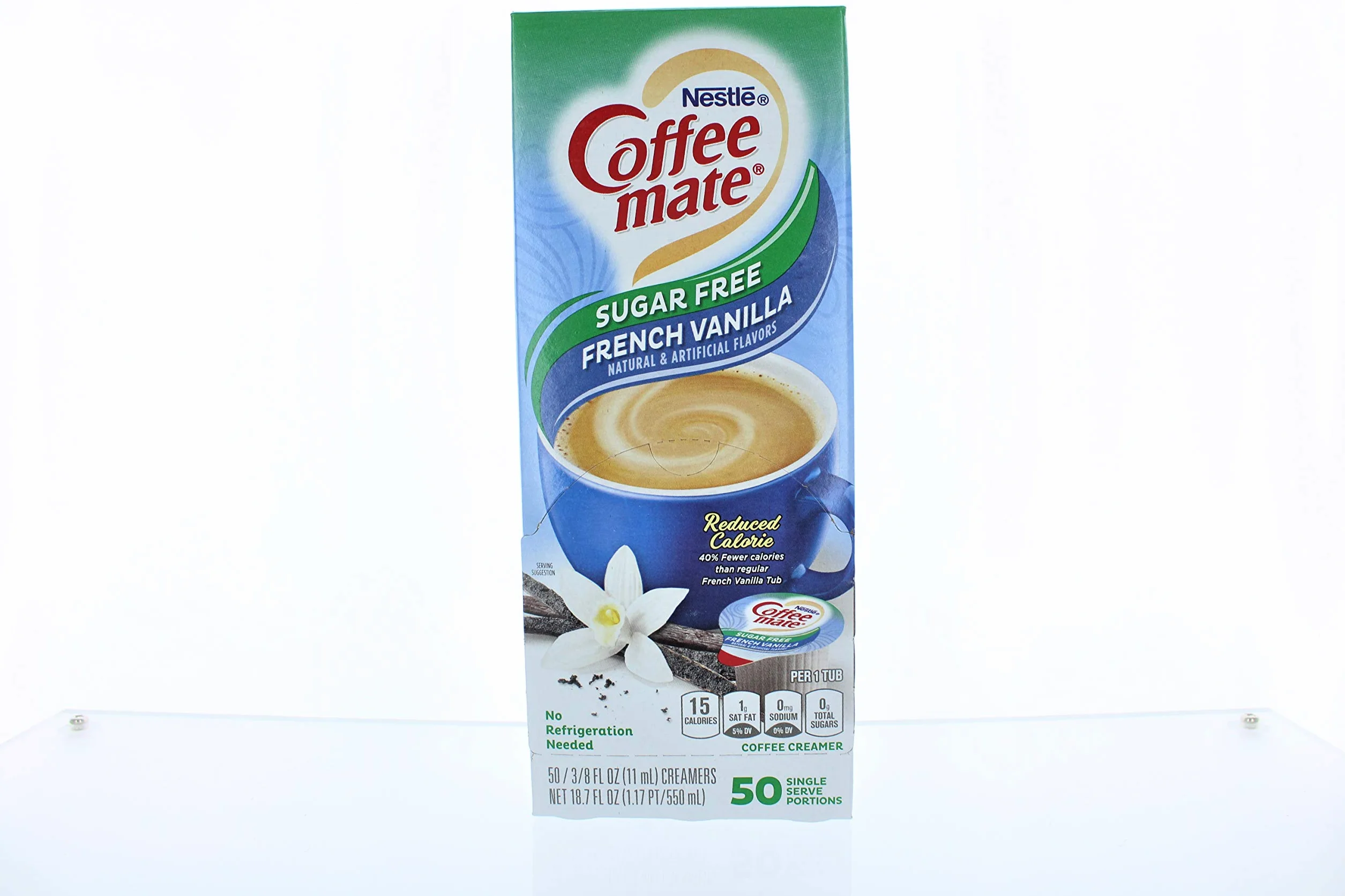Coffee-mate SF French Vanilla Creamer, .375oz, 50/Box