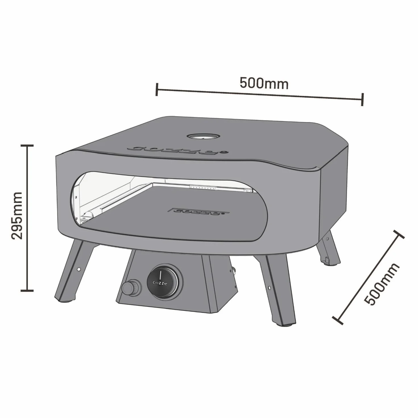 Cozze Horno para pizza de gas 13" CLASSIC 30 mbar con piedra de cordierita