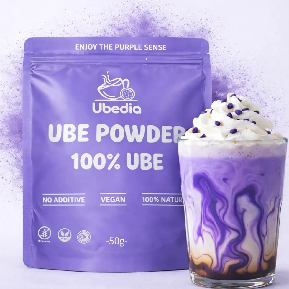 Polvo de Ube Natural Puro 50 g Grado A Origen Filipinas Sin Gluten Vegano