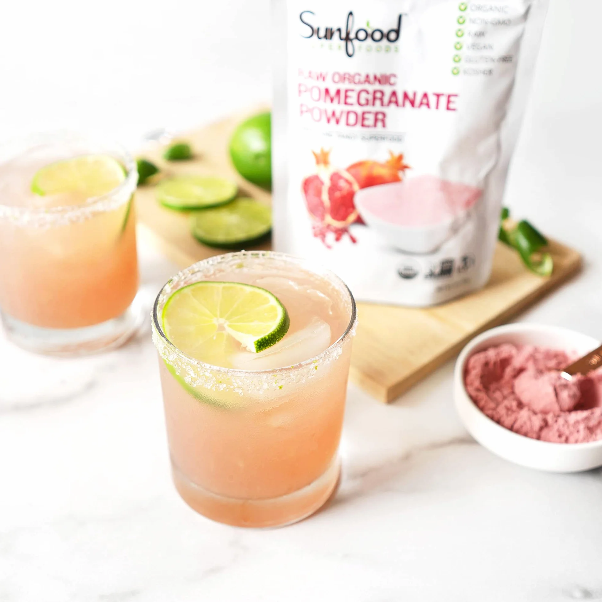 Sunfoods Polvo de Granada Orgánica Cruda, Jugo en Polvo, Extracto Seco, Sin Azúcar, Vegano, 4 oz