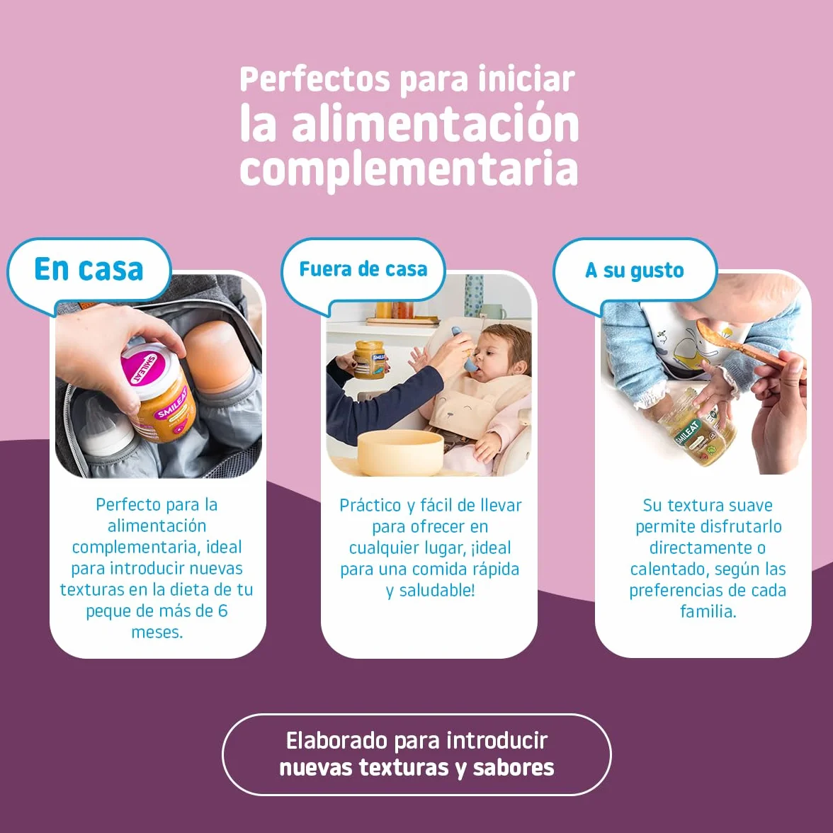 Smileat Tarrito infantil de Guisito de Alubias para Peques +6 Meses Sin Azúcar ni Sal Añadido 230g