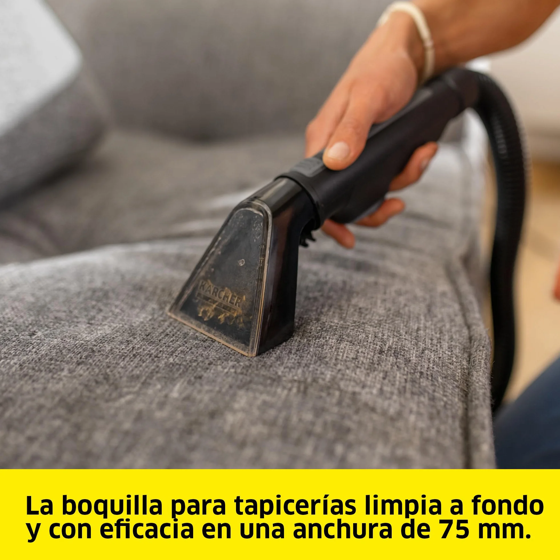 Kärcher lava-aspiradora SE 2 Spot Care, potencia: 450 W, depósito de agua limpia: 1,5 l, superficie: 2,89 m², peso: 4,2 kg, boquilla para tapicerías, boquilla para manchas, limpiador RM 519