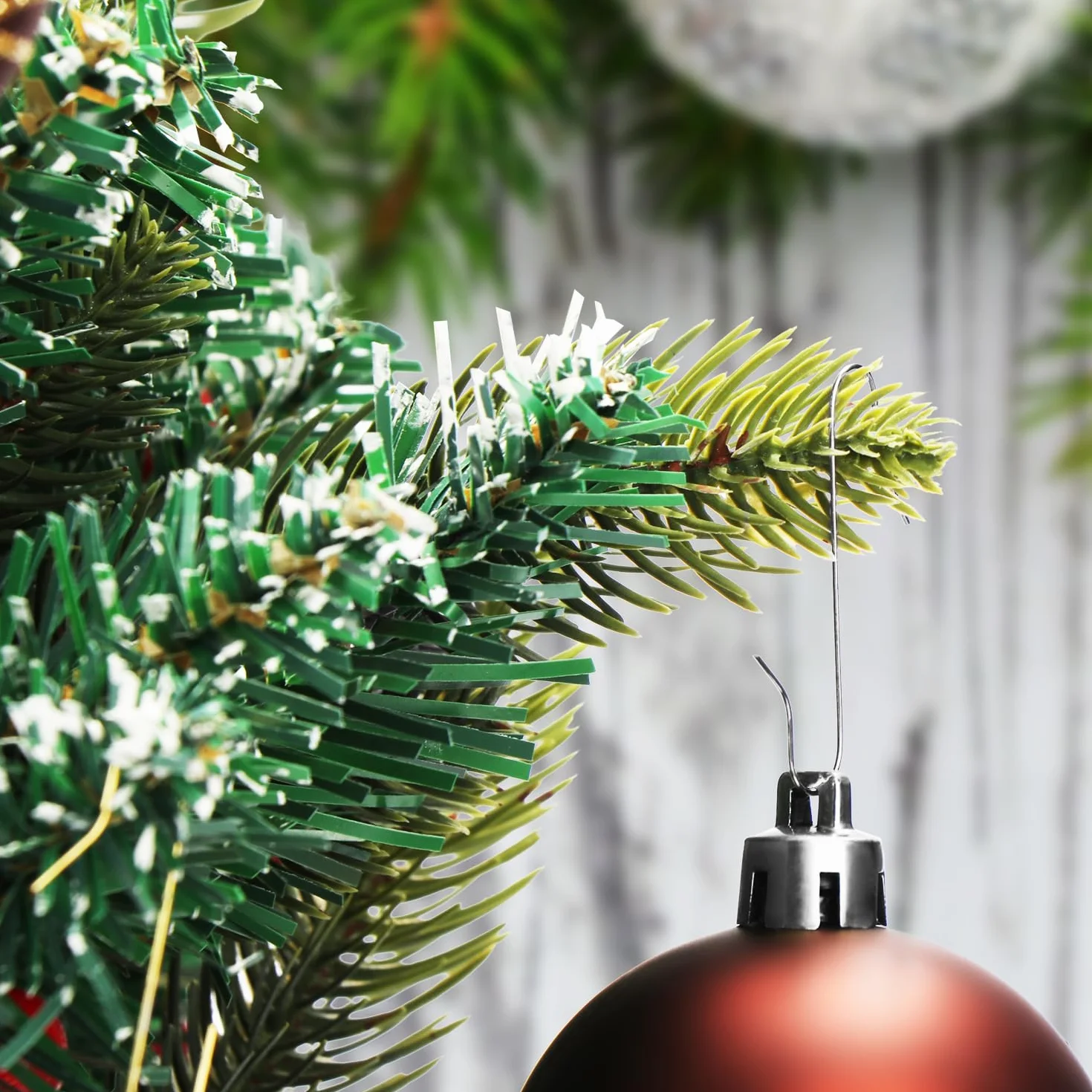 COM-FOUR® Ganchos 150x para Decoraciones de Árboles de Navidad - Ganchos Dobles Colgantes Decorativos