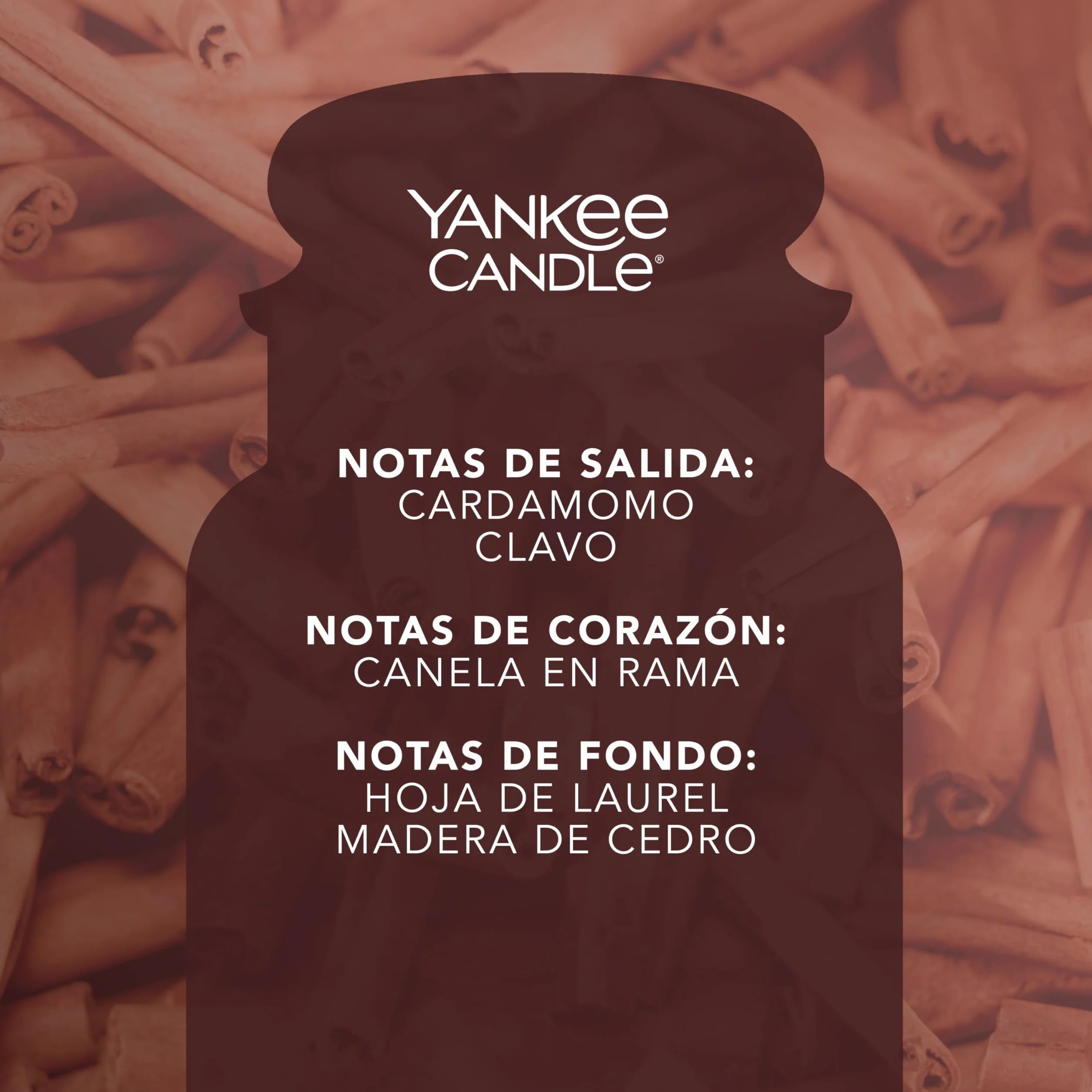 Yankee Candle Vela perfumada Cinnamon Stick tarro grande 150 h Regalo mujer