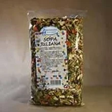 Sopa Juliana de Verduras Deshidratadas Pack Ahorro 2 x 250g 500g Mezcla Natural de Hortalizas Sin Sal Añadida Base para Sopas y Guisos Saludables 100% Vegetal
