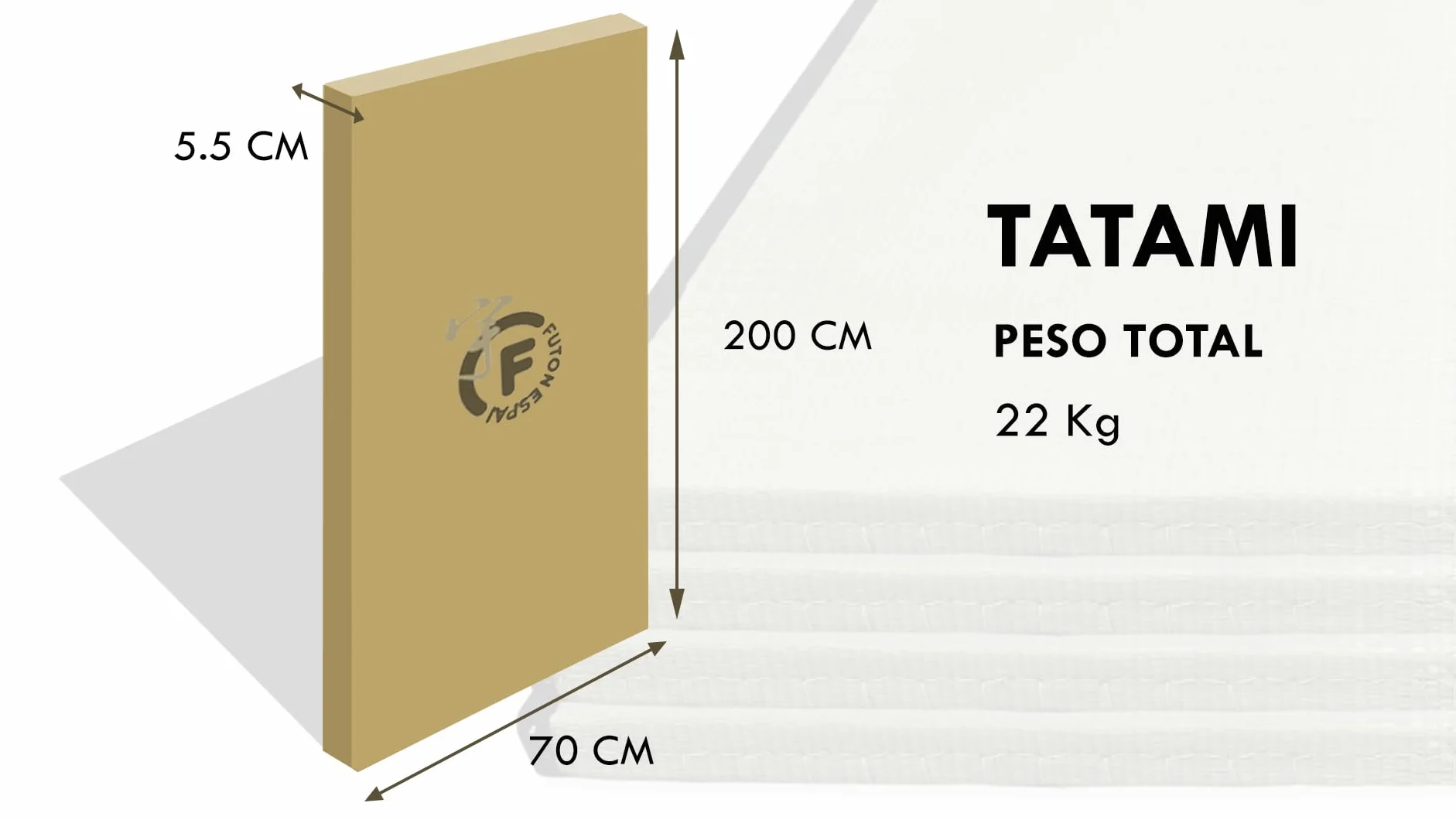 Futon On Line Tatami, 70x200x5,5 cm.