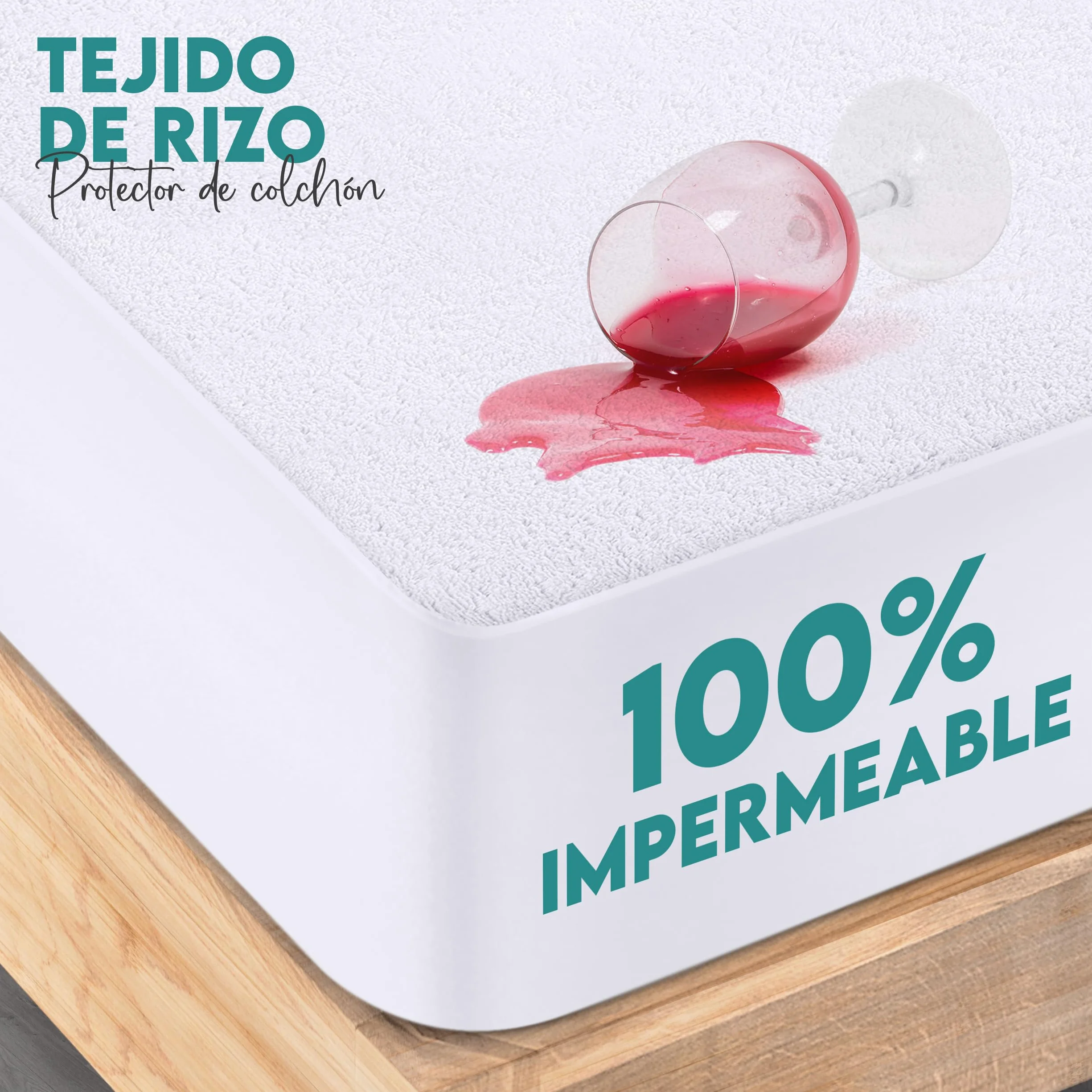 Utopia Bedding Protector Colchón 135 x 190 x 40 cm Impermeable Oeko-Tex Funda Colchón