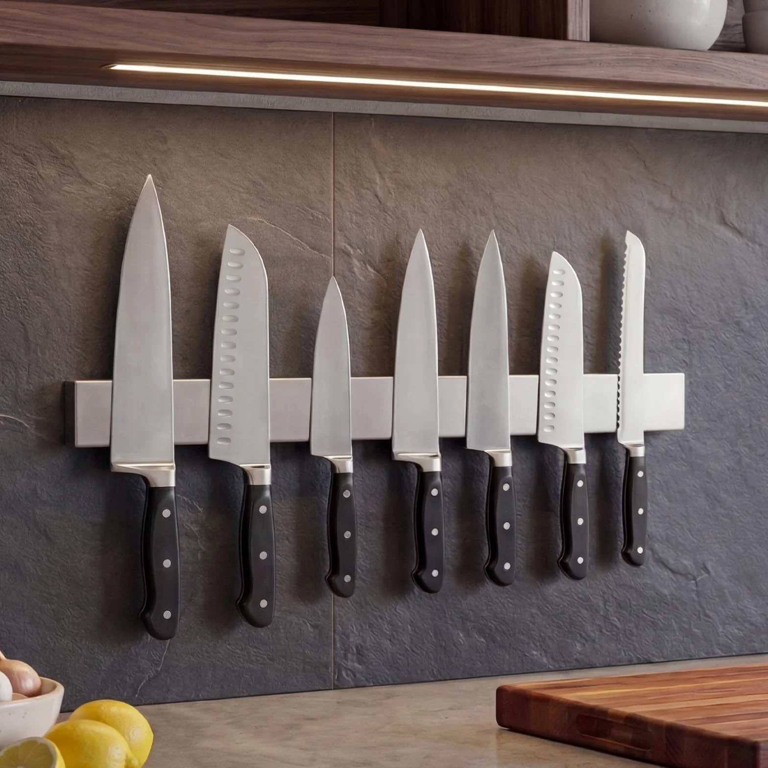 THMINS Tiras magnéticas para cuchillos, soporte magnético para cuchillos, tira magnética de almacenamiento de cuchillos, soporte para cuchillos, tira para cuchillos, soporte para utensilios de cocina