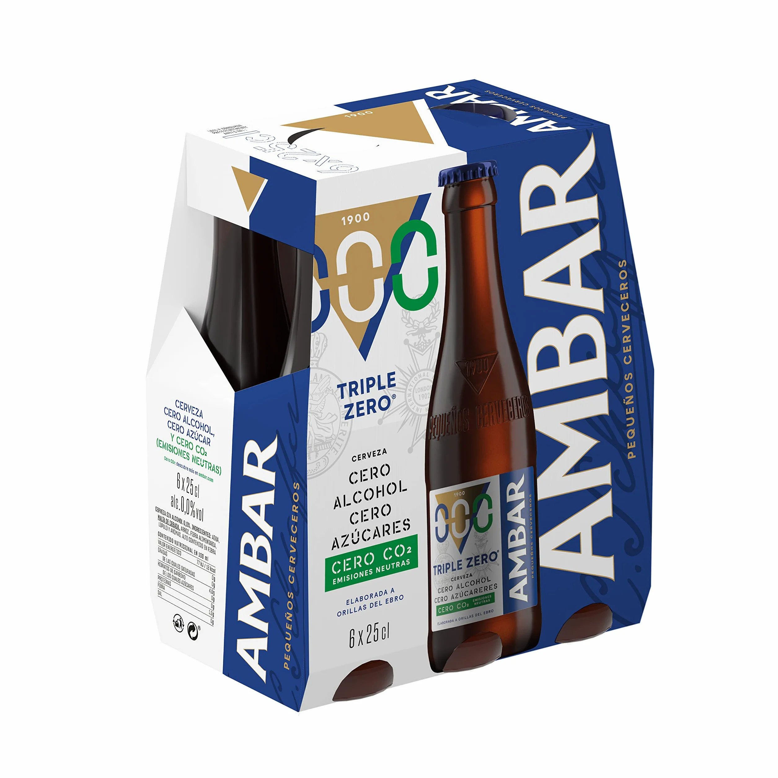 Ambar Triple Zero 0.0% Alcohol 6x25cl Pack