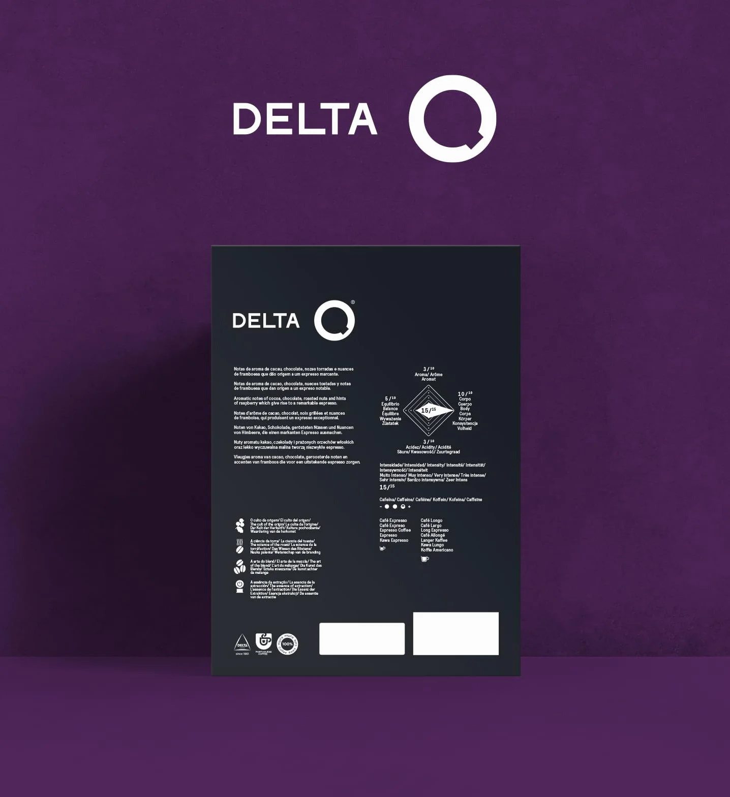 Delta Q Cápsulas de Café Molido Mythiq Espresso Intenso Intensidad 15 80 cápsulas