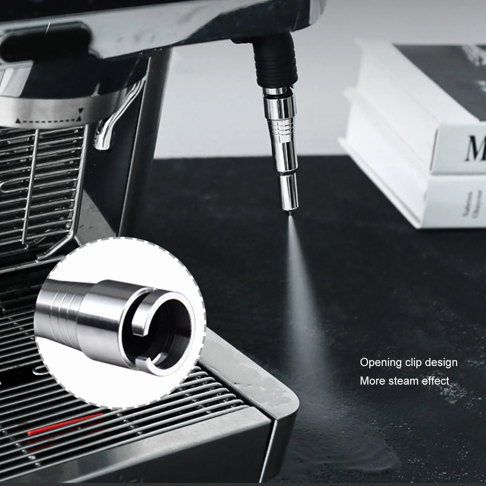 Boquilla de Vapor para Lanza de Vapor de Acero Inoxidable para s, Boquilla para Espuma de Leche y café, Boquilla para Espumar Leche, para ECP3420 310