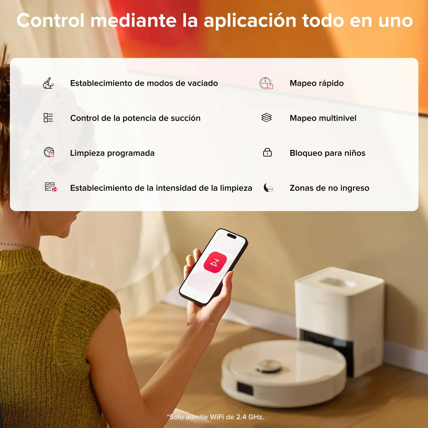 Roborock Q10 S5+ Set Robot Aspirador y Fregasuelo 2 en 1 10000 Pa Doble Sistema Antienredos Obstacle Avoidance 7 Weeks Self-Emptying Navegación PreciSense LiDAR Control por App Blanco