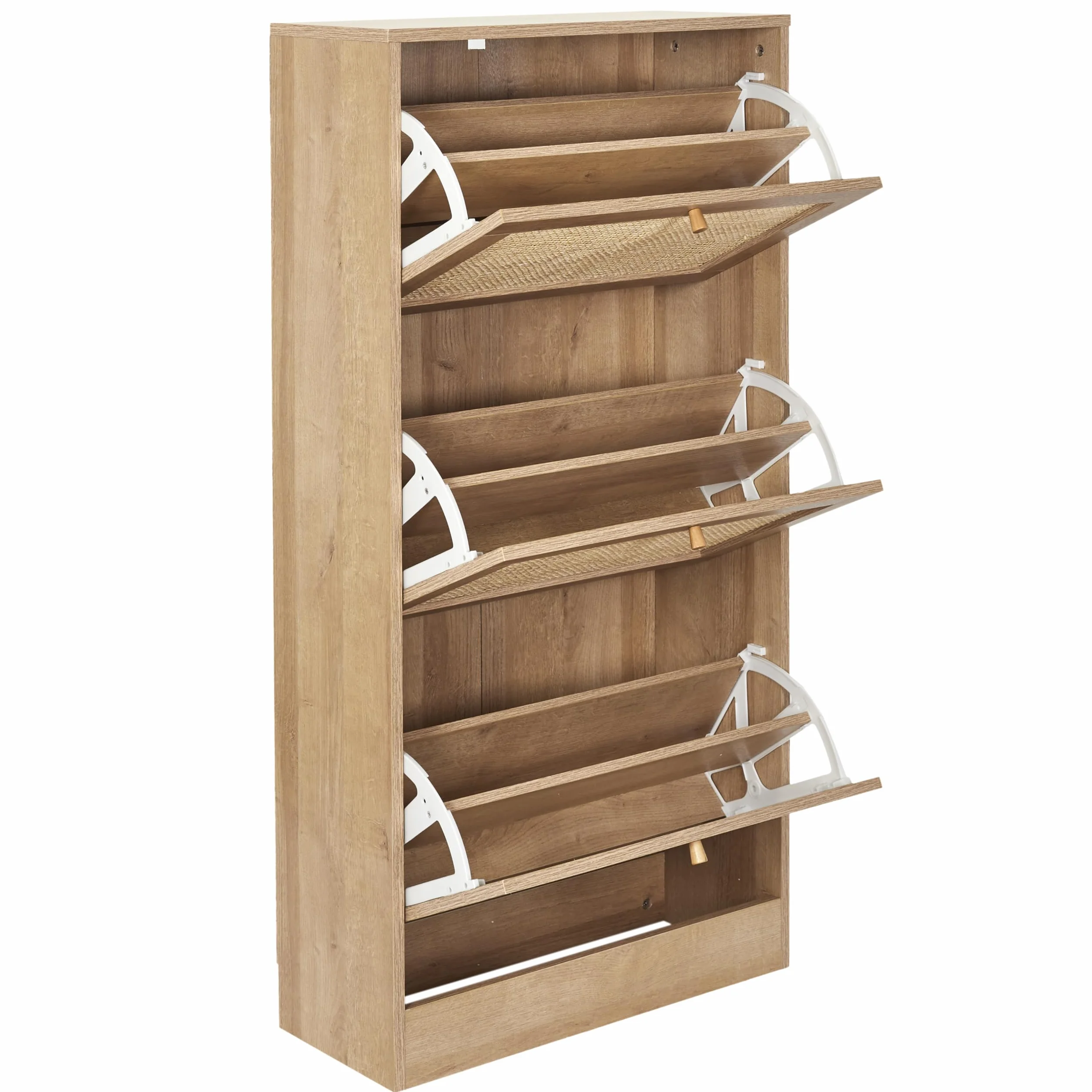 HOME DECO FACTORY - HD0207 Mueble Zapatero 3 Puertas de Madera - Diseñado para Almacenamiento Elegante - Diseño Moderno - Dimensiones 60 x 113 x 24 cm - Color Marrón