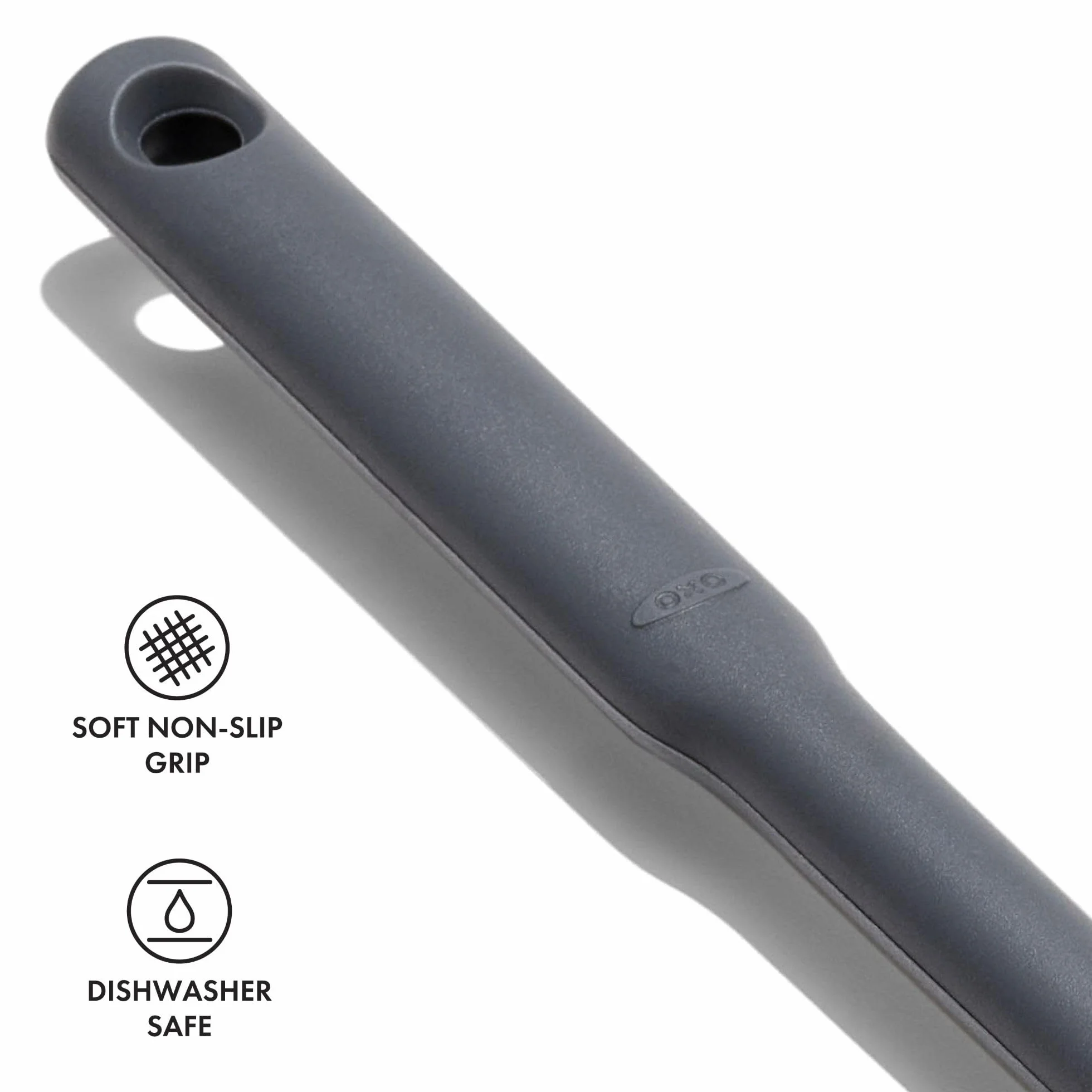 OXO Good Grips Cuchara perforada de silicona gris oscuro