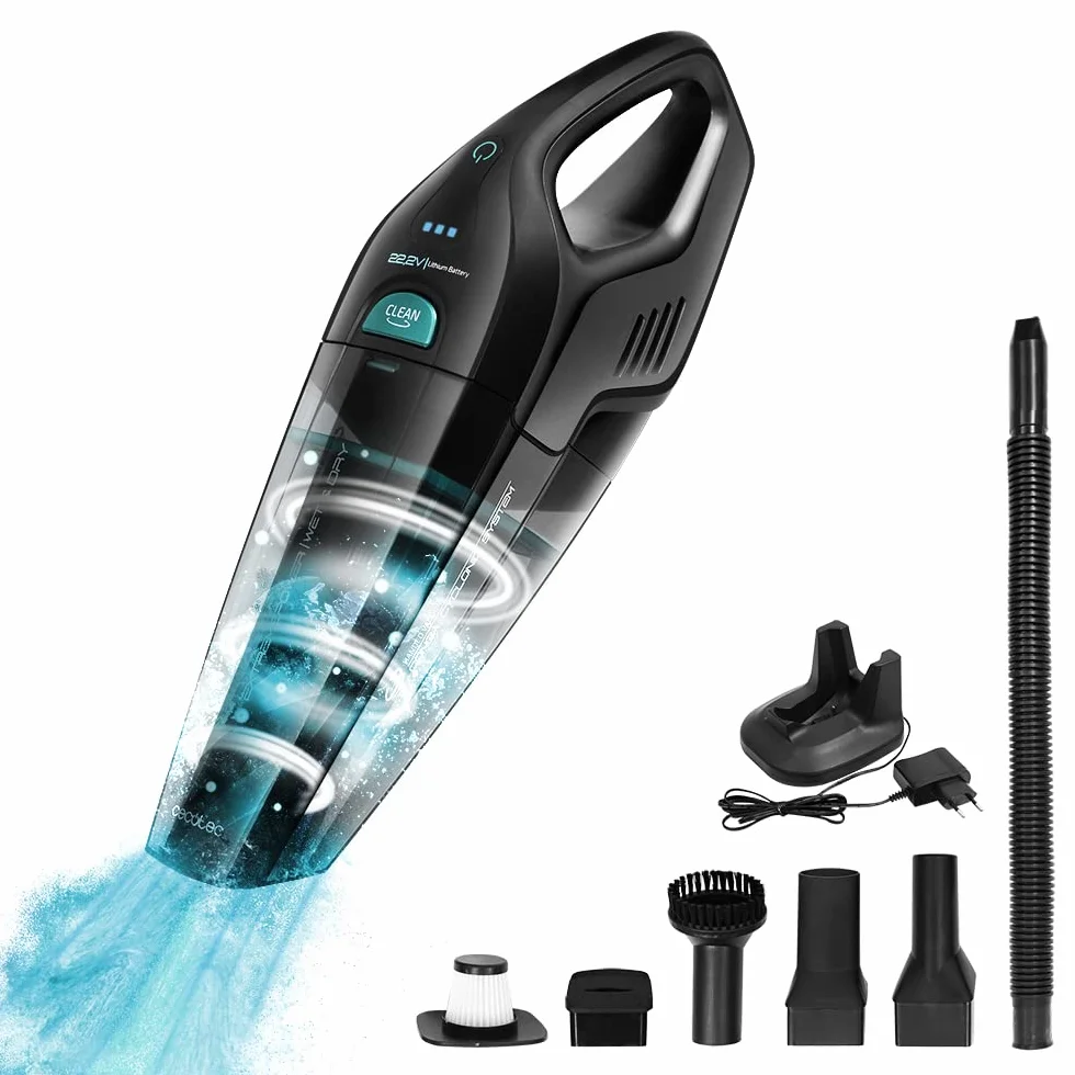 Cecotec Conga Immortal Aspirador de Mano 22,2 V ExtremeSuction Tecnología Ciclónica para Sólidos y Líquidos