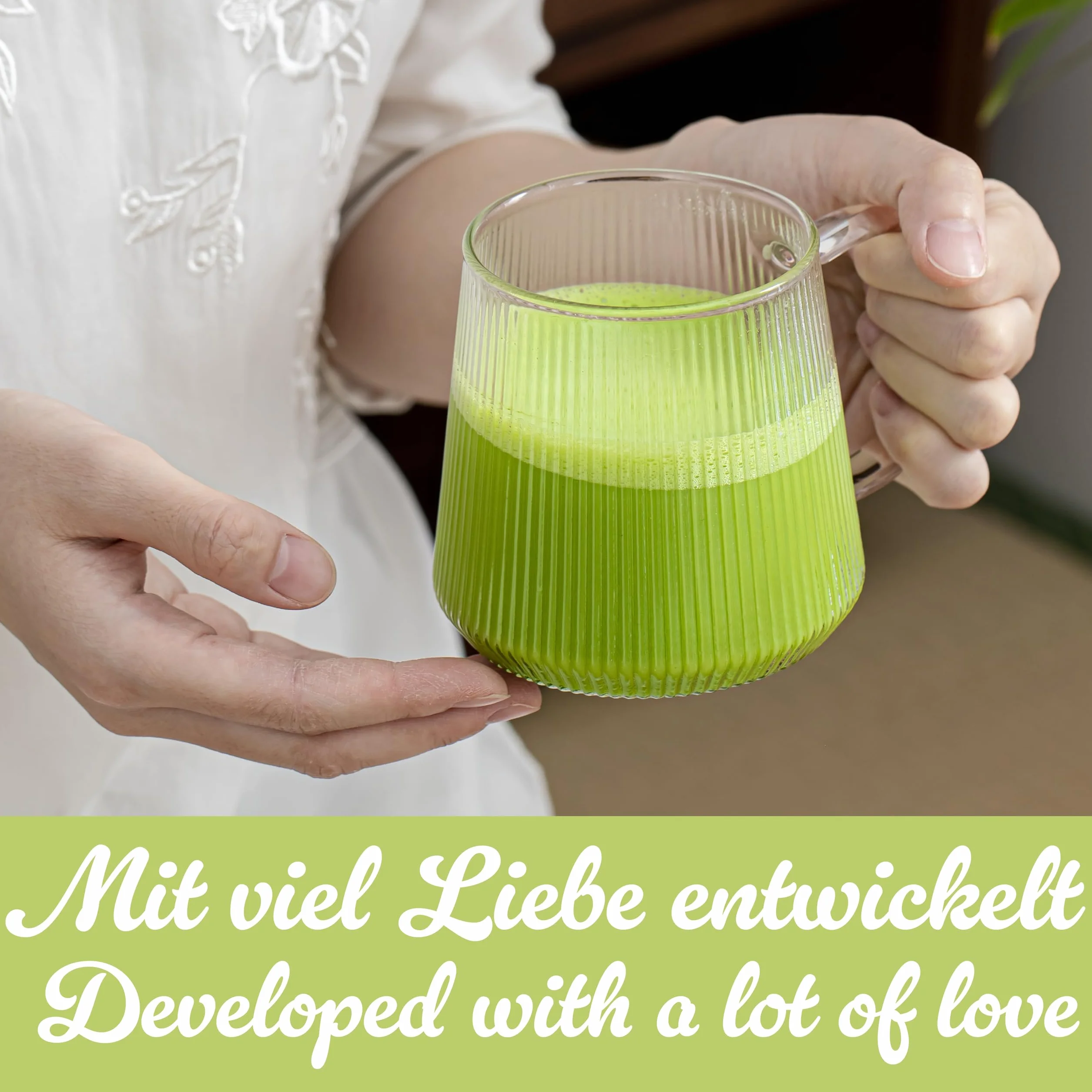 Matcha Coco Latte Sin Azúcar Añadido 10% Matcha 90% Coco Sobres Individuales 10x40g Latte Cremoso 400g