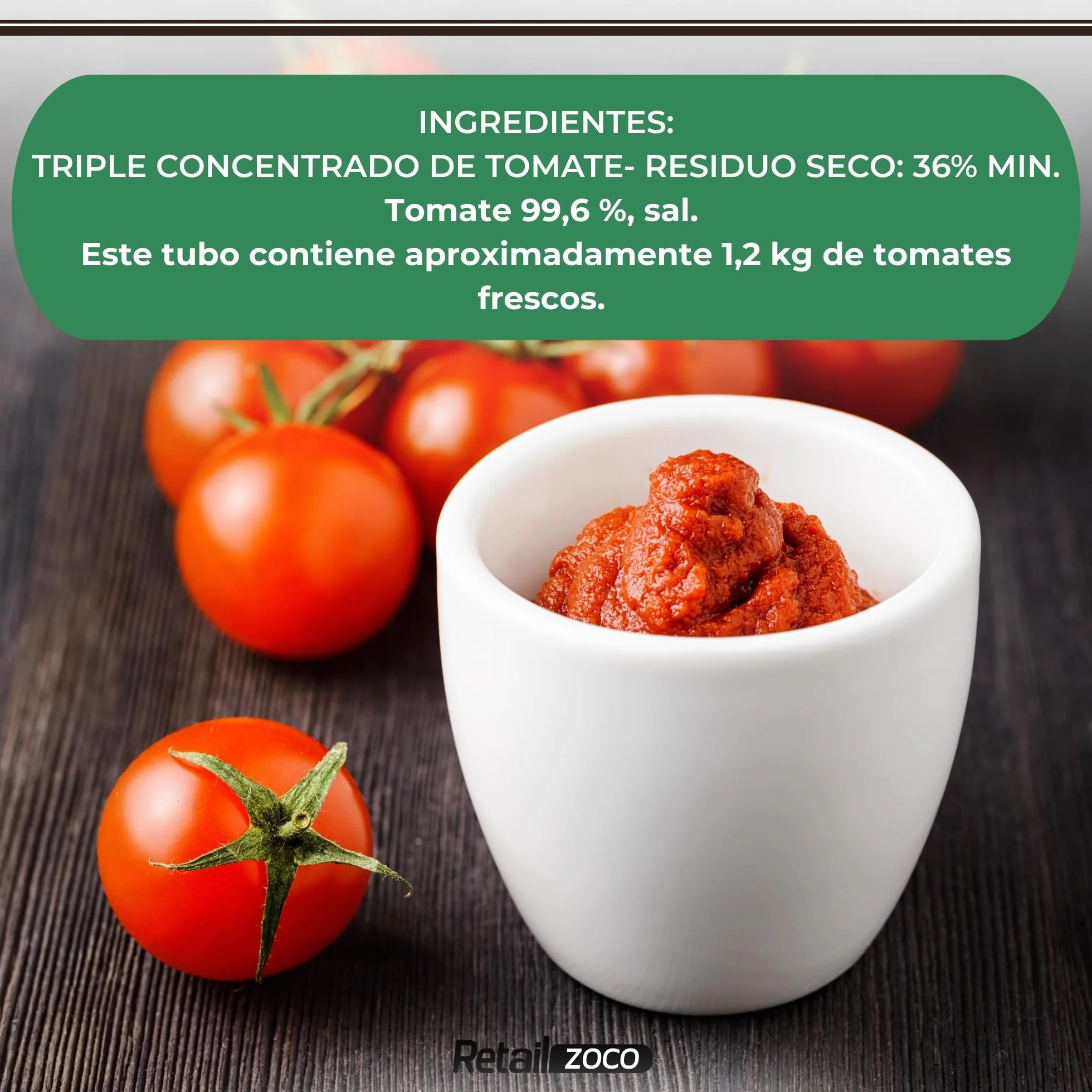 Mutti Pasta de Tomate Triple Concentrado 3x185g Sin Gluten