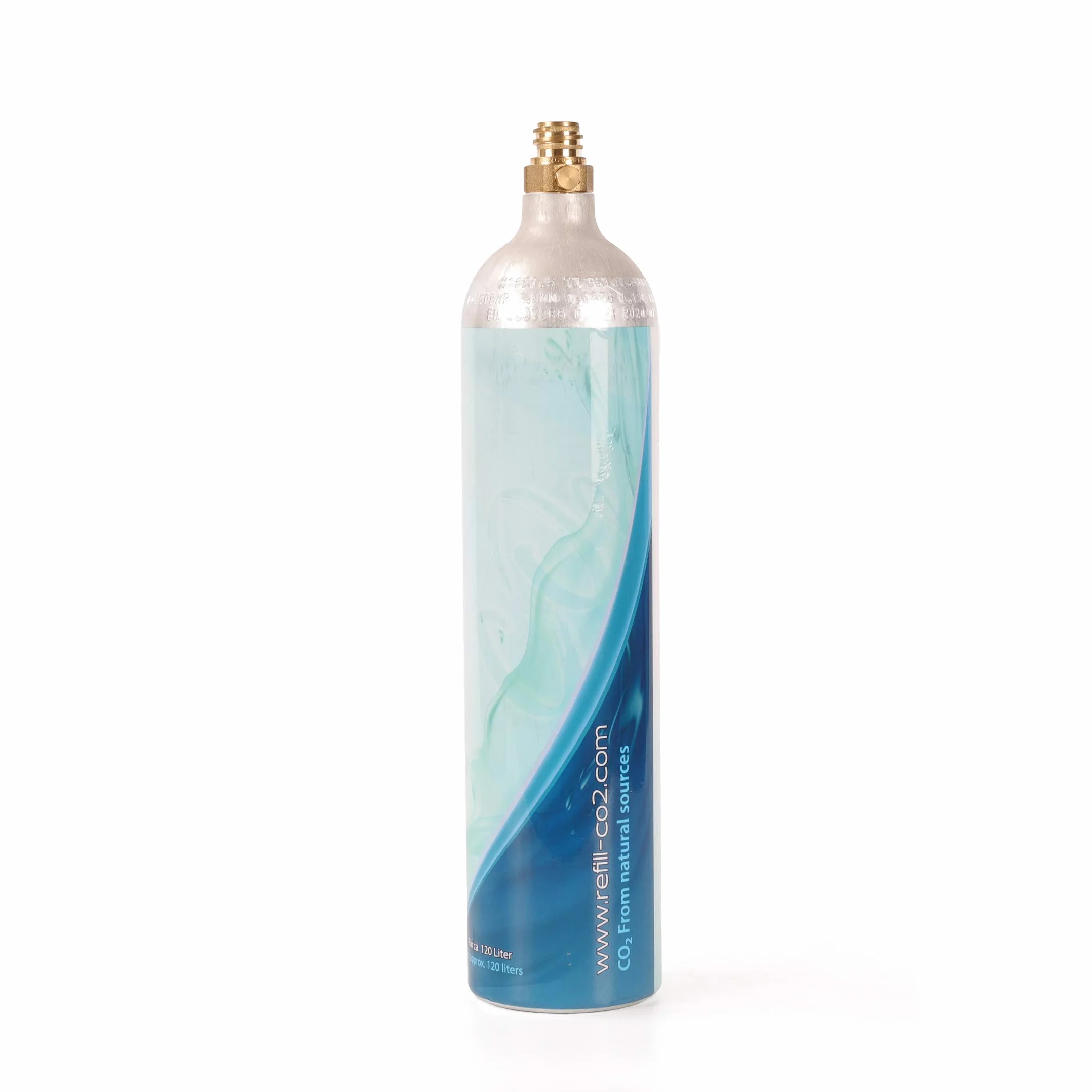 Levivo Cilindro de CO2 XXL 1,2 l para hasta 120 l de agua con gas, Azul, Medium