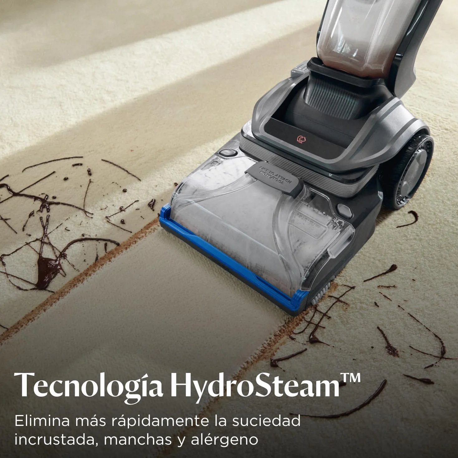 BISSELL Revolution HydroSteam Aspiradora de Agua Tapicería, Lava Aspiradora con Pantalla LED, Maquina Limpiar Tapicerías con Tecnología HydroSteam, Limpiador a Vapor, Potente Motor de 1300W, 3670N