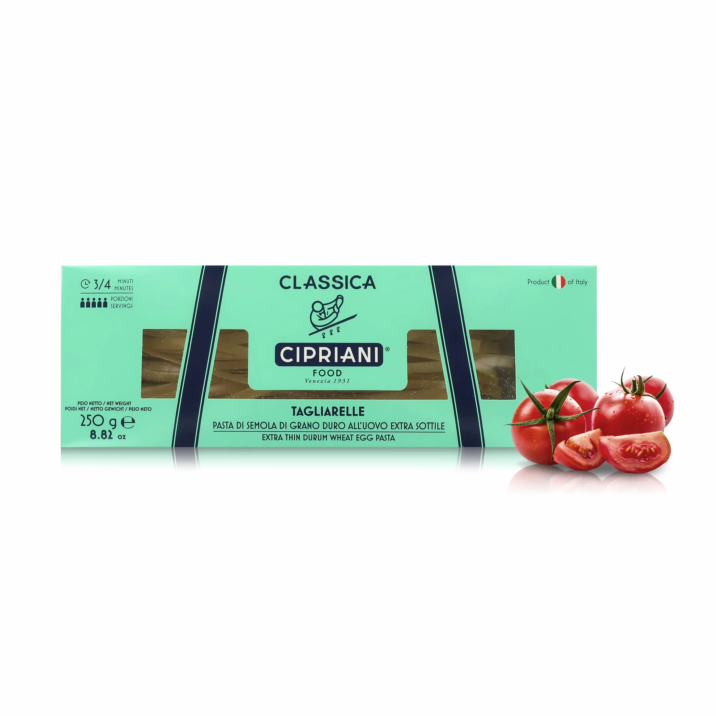 Cipriani Tagliarelle Pasta Italiana de Sémola de Trigo Duro al Huevo Extrafina 250g