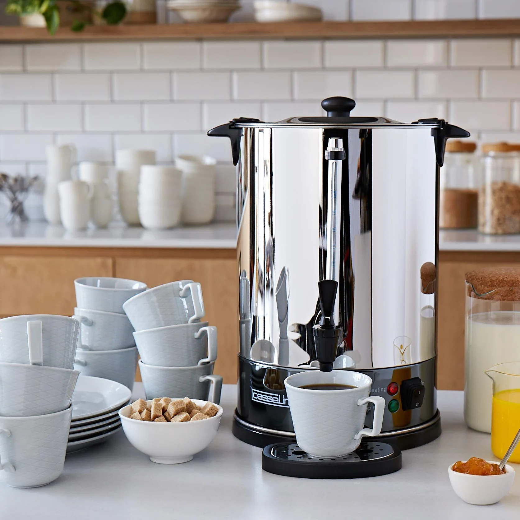 Casselin CPC100S Percolador de Café 100 Tazas Acero Inoxidable
