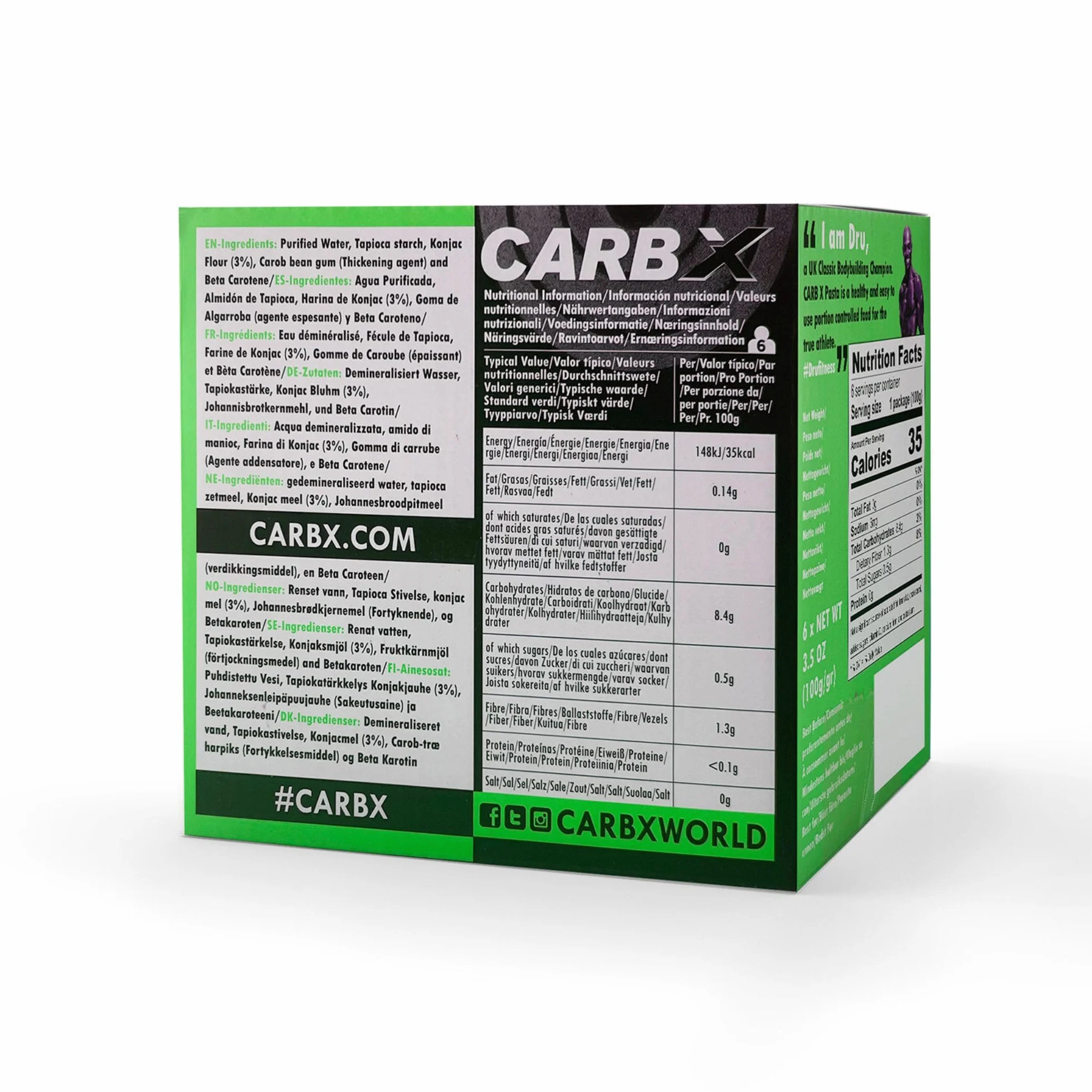 Macarrones Shirataki Pasta Konjac 600 g 6 Raciones Bajo en Calorías Sin Azúcar Keto Low Carb