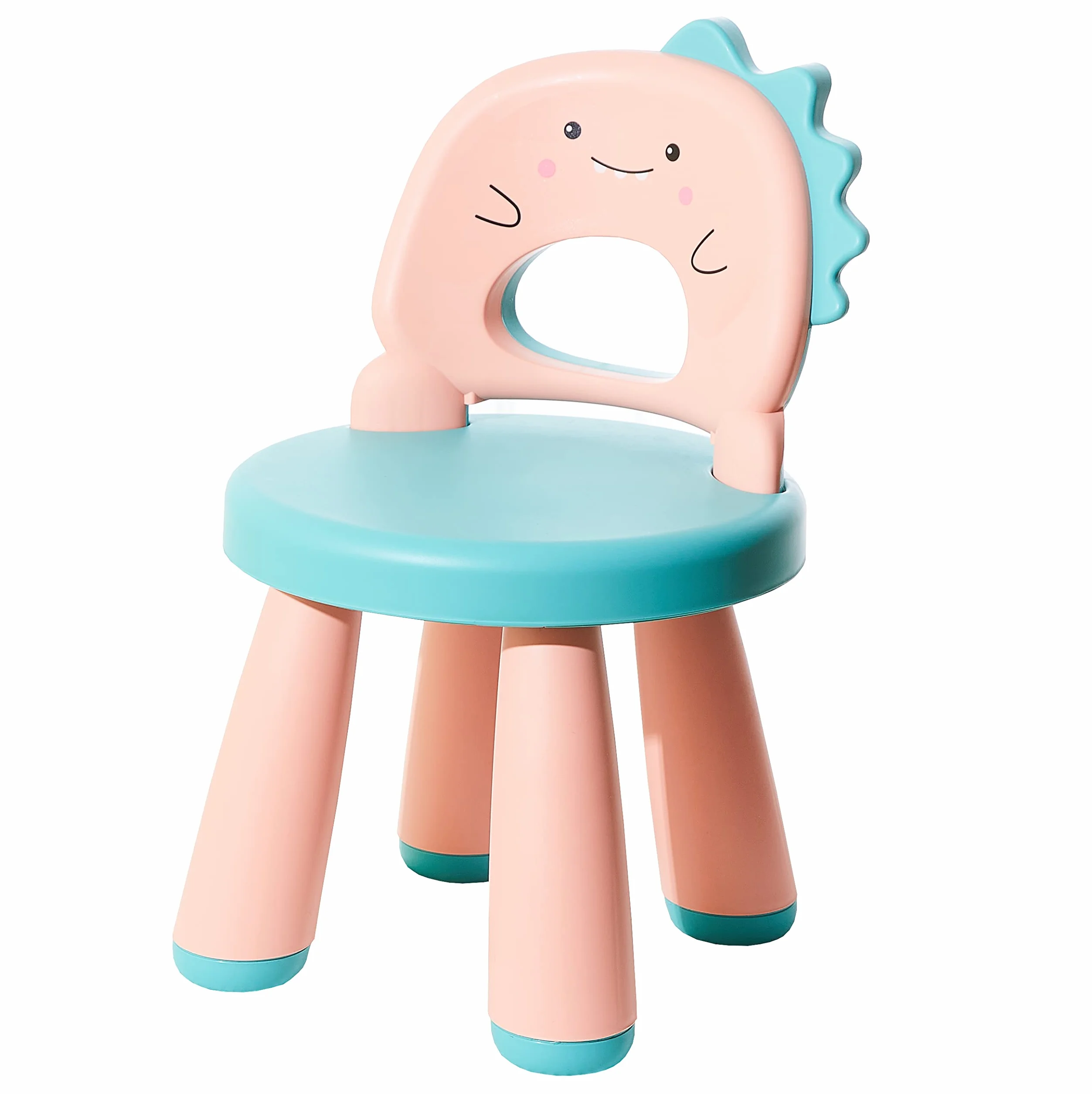 SUPERBE BEBE Silla de plástico para niños - Taburete Infantil - Cómodo, Ligero y Resistente - Apto de 2 a 6 años - Fácil de Limpiar - Asiento ergonómico - Diseño de Dinosaurio