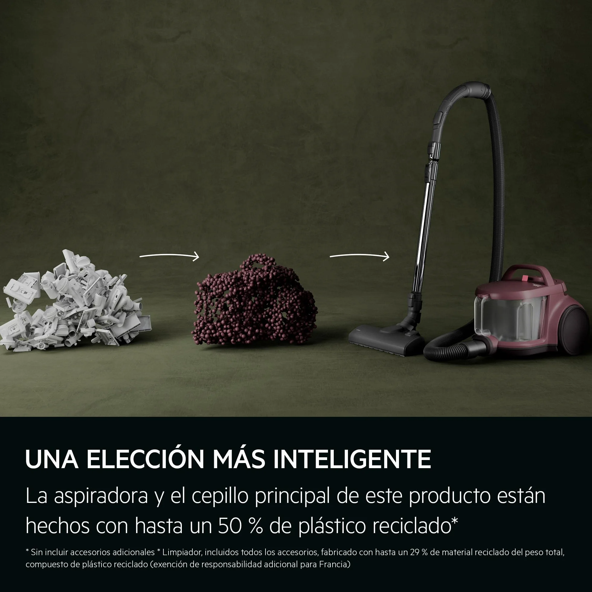 AEG Aspiradora de Trineo Sin Bolsa AL51C1DRF, 1000W, Filtro Hygiene Lavable, 78dB, Depósito de 2L, Radio de Acción de 9m, Adecuado para Suelos Duros y Alfombras, Rojo