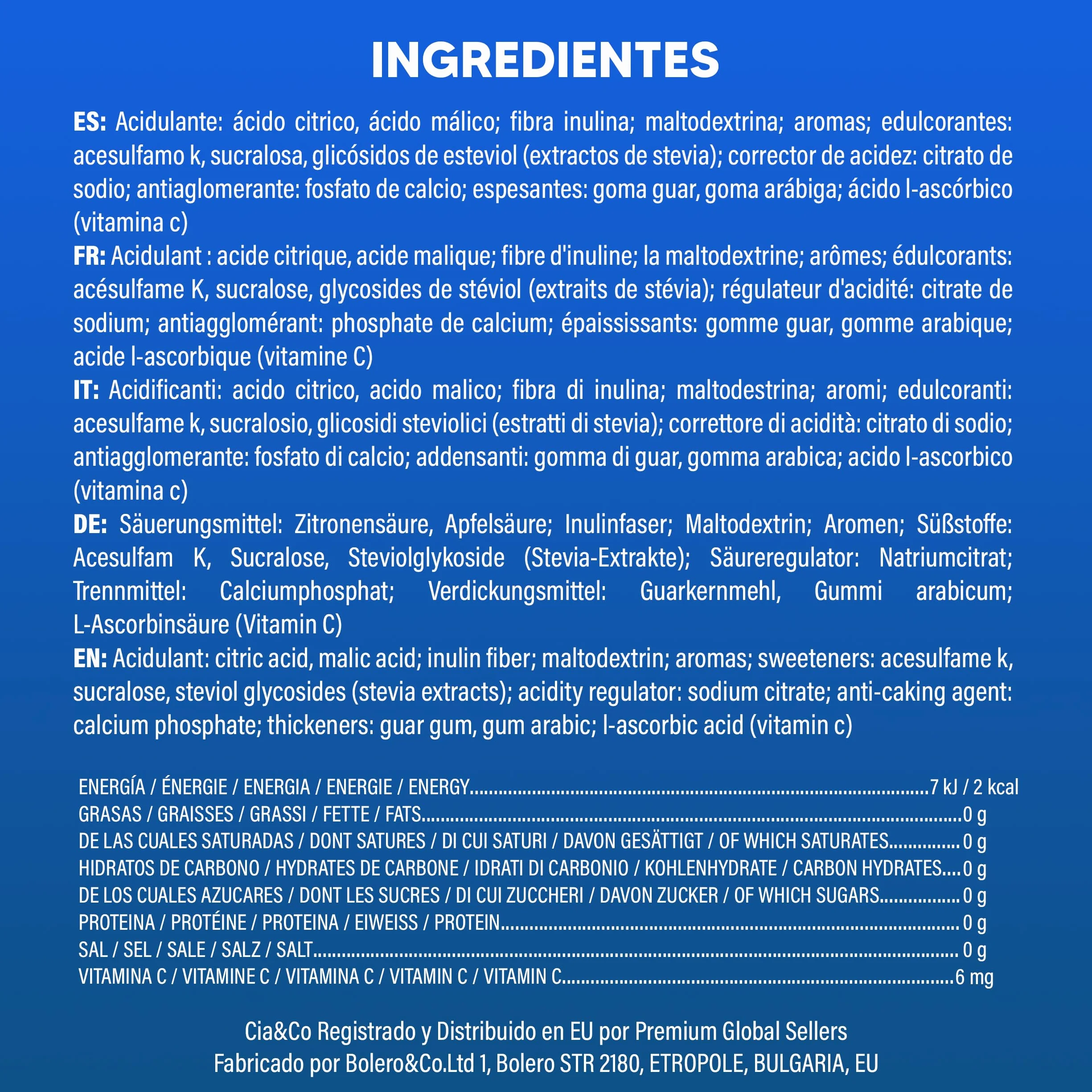Bolero MULTIVITAMINAS Hidratante Sin Azucar 24x9 grs + 30 Pepitas Saludables