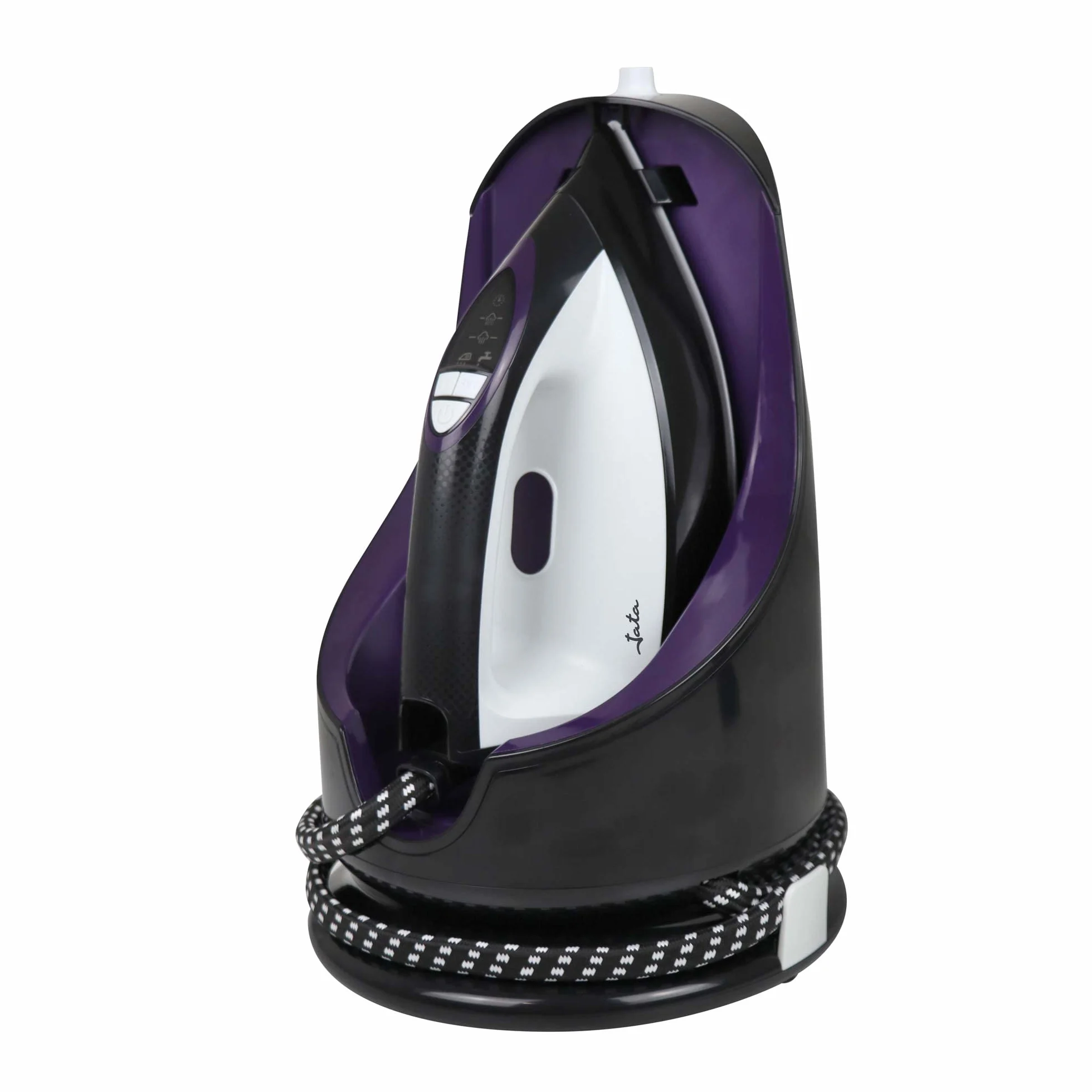 Jata JECP8522 Centro de Planchado, Suela Cerámica, Presión 7 bar, Golpe Vapor 130 g/min, Potencia 3200 W, Planchado Vertical, Depósito Agua 1,7 L, Autoapagado, Incluye vaso 200 ml