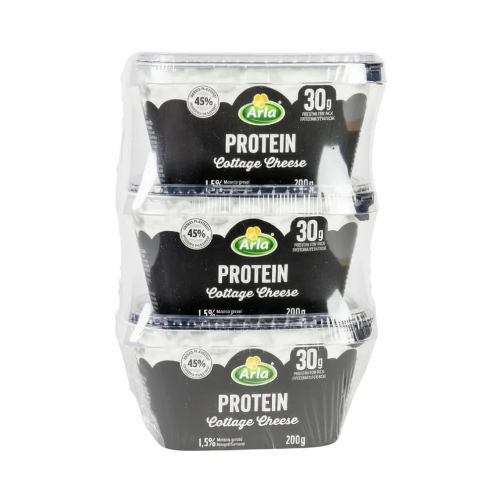 Arla Protein Queso Cottage Pack de 3 x 200g Alto Contenido Proteico 30g Bajo en Grasa 1,5%