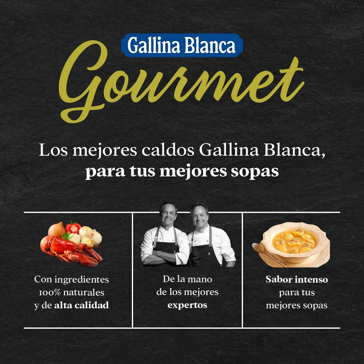 Gallina Blanca Caldo Gourmet de Pollo con Jamón Ibérico Enrique Tomás 1L