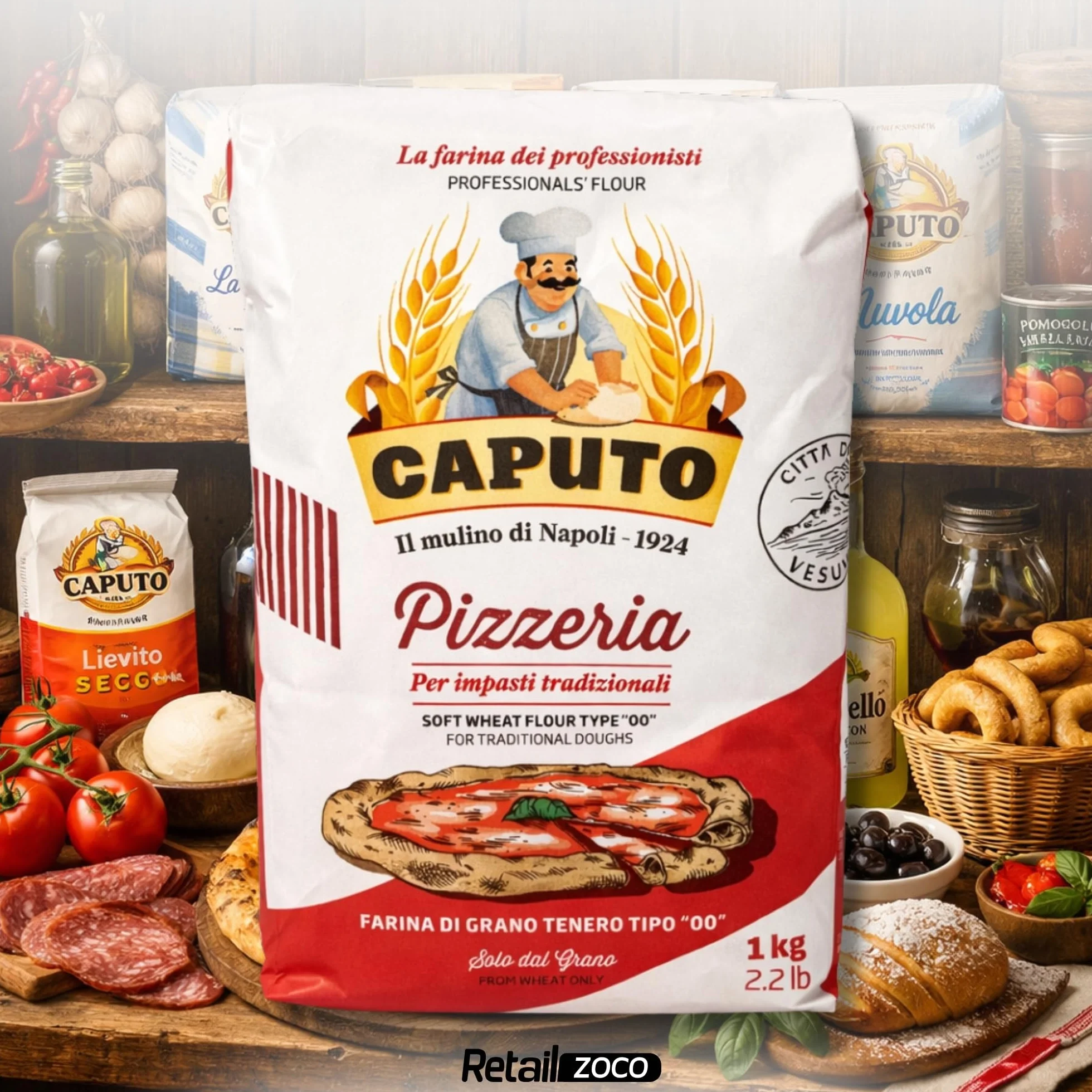 Harina Caputo Pizzeria Tipo 00 3x1 kg para pizza napolitana