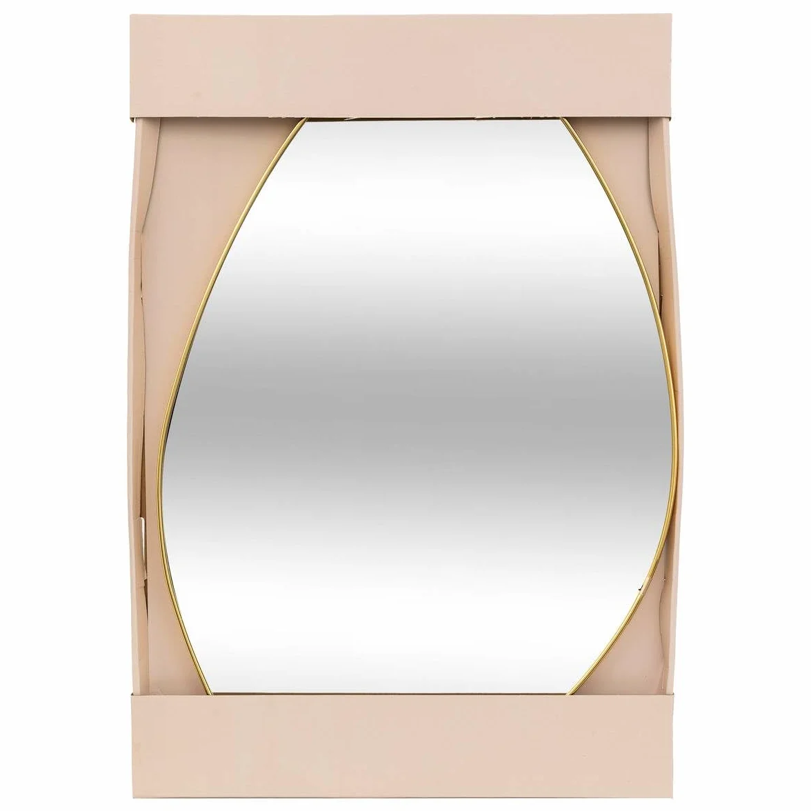 Atmosphera - Espejo de Pared Romano orgánico Dorado - 60 x 40 cm - Montaje Horizontal o Vertical - para Entrada, Dormitorio y salón