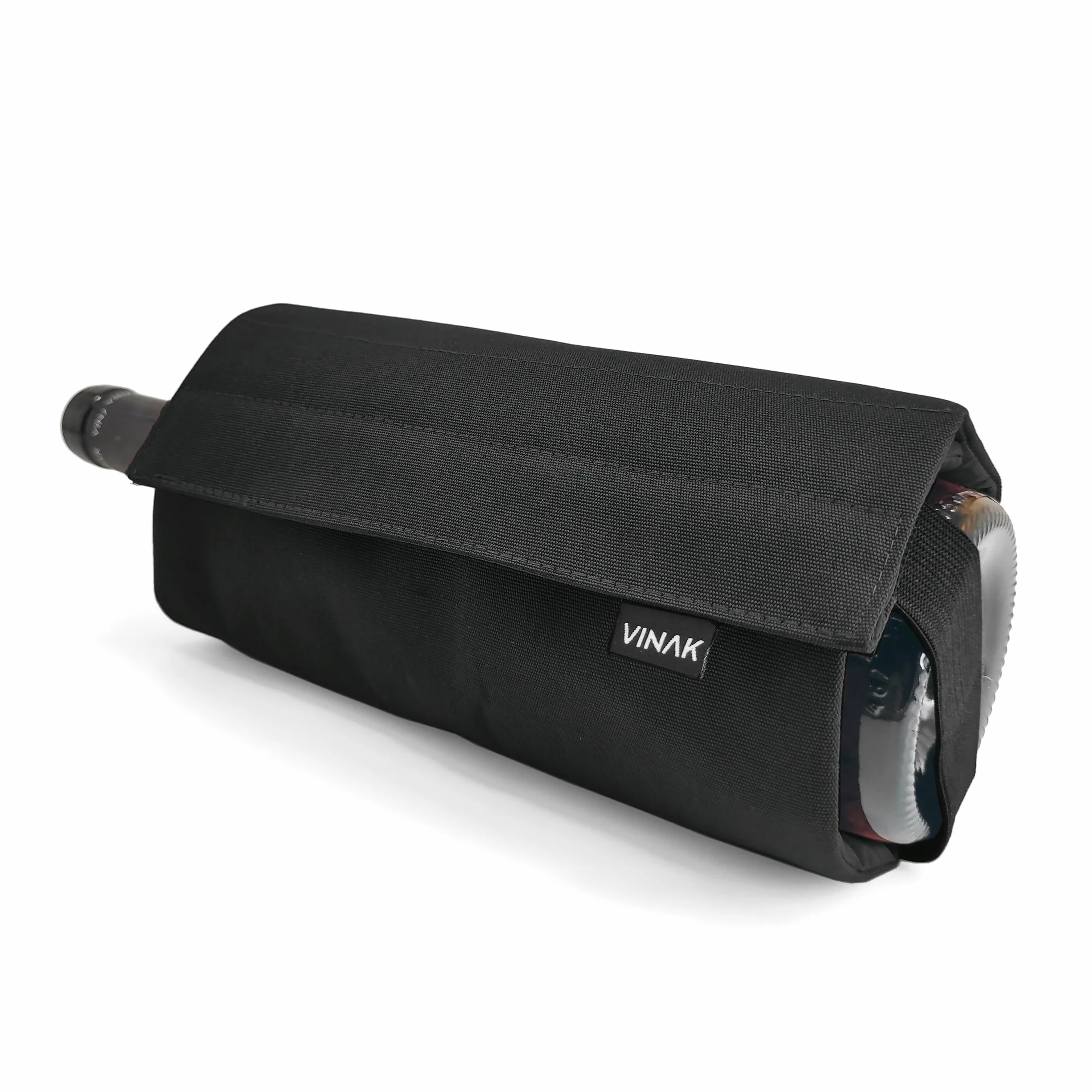 VINAK Funda enfriadora de botellas de vino Enfriador de vino con gel no-frost 5 capas aislantes Negro