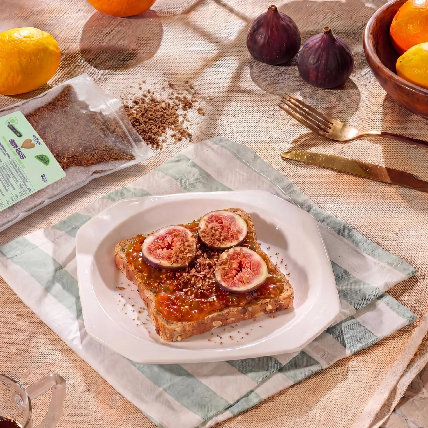 Semillas de lino molido 1 kg nut&me - Fuente de proteínas, rico en fibra, sin gluten