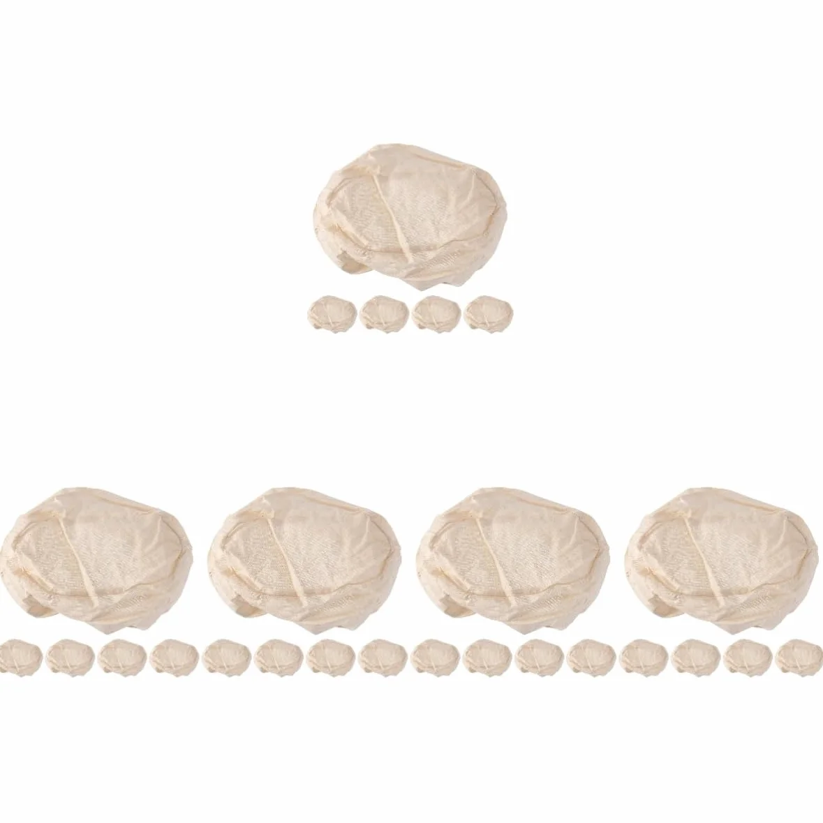 ABOOFAN Juego De 5 Cestas Para Fermentar Pan Forro Para Cestas De Pan Herramientas Para Repostería Cubierta De Tela Para Cestas De Pan De Cocina 5 Unidades X 5