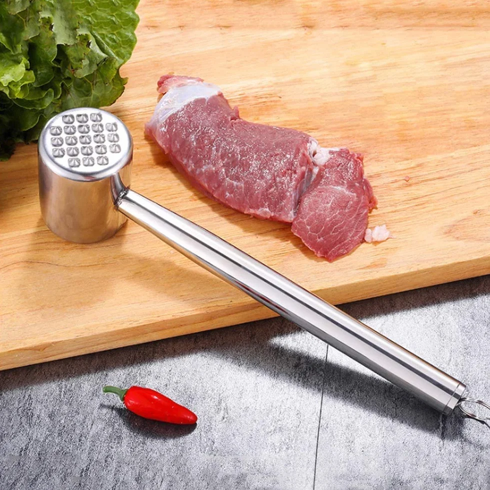 Ablandador de carne Martillo acero inoxidable 304 doble cara para filetes