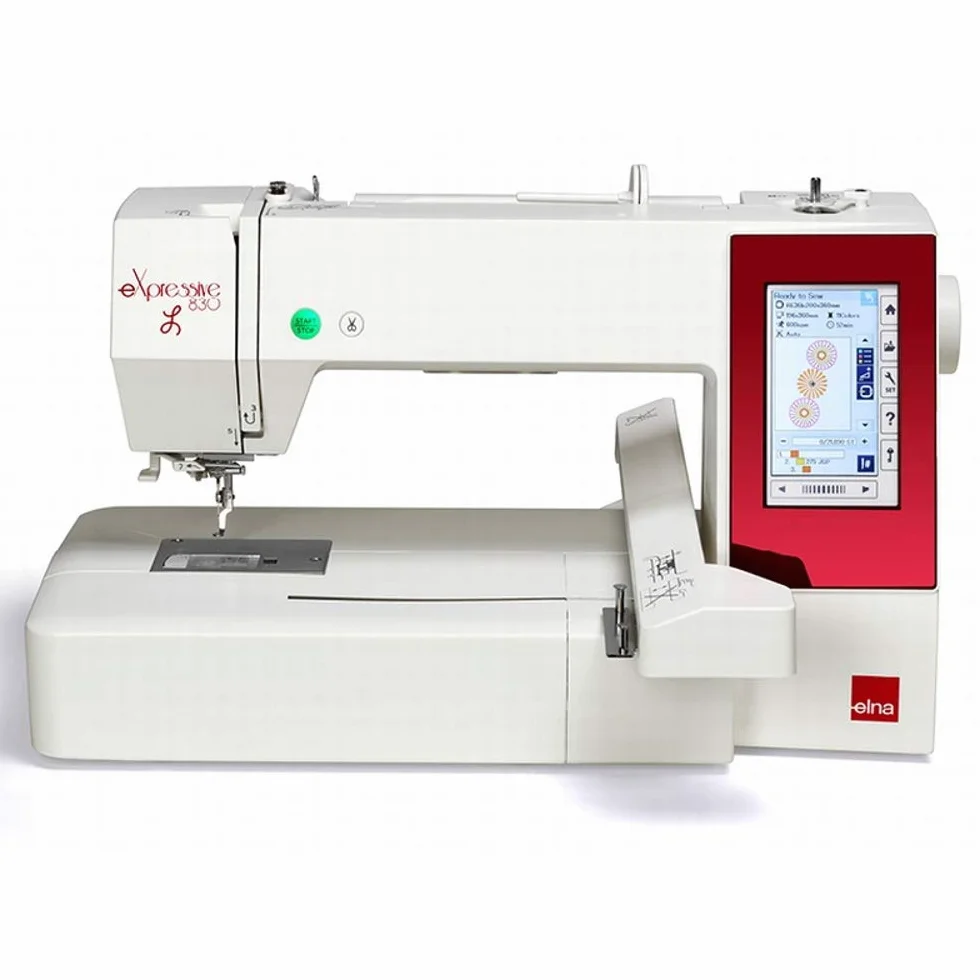 Elna Máquina de bordar Expressive 830L por ordenador, para disfrutar del bordado.