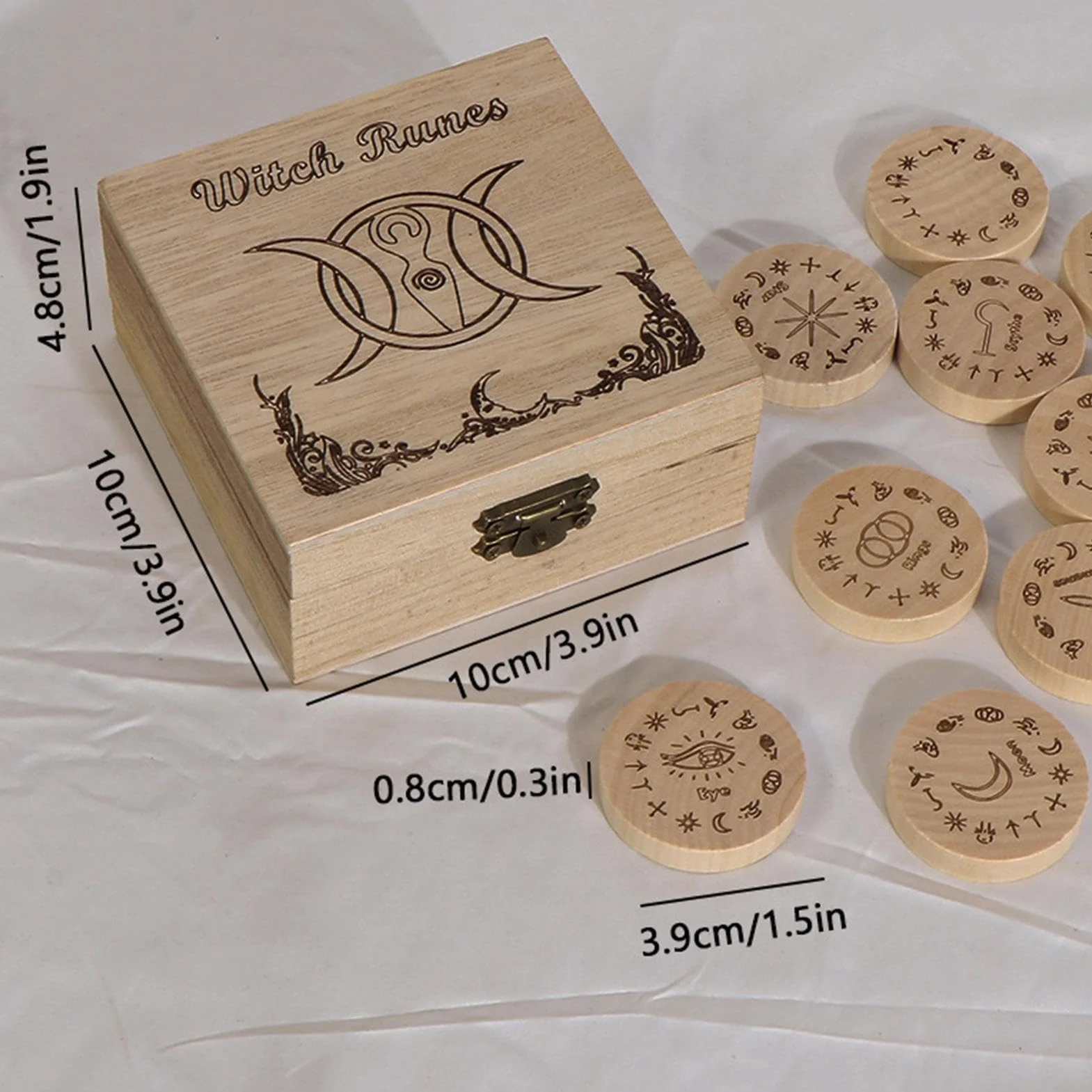 Juego de runas de brujas con piedras, juego de runas de madera | Runas de madera de predicción | Juego de runas de adivinación, juego de meditación de runas nórdicas, runas de predicción de brujas por